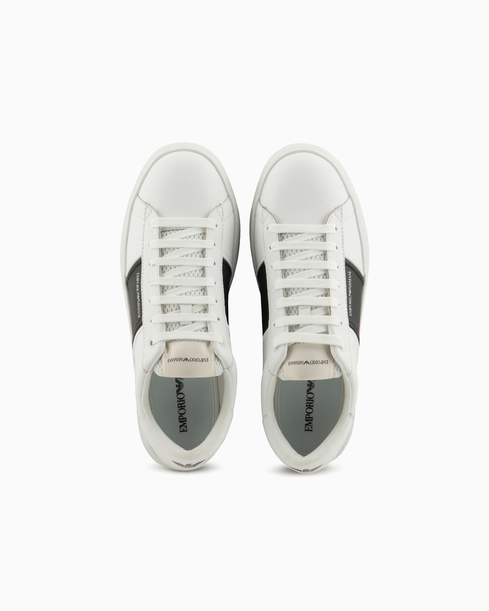 Sneakers in Pelle con Dettaglio Logato / Bianco - Ideal Moda