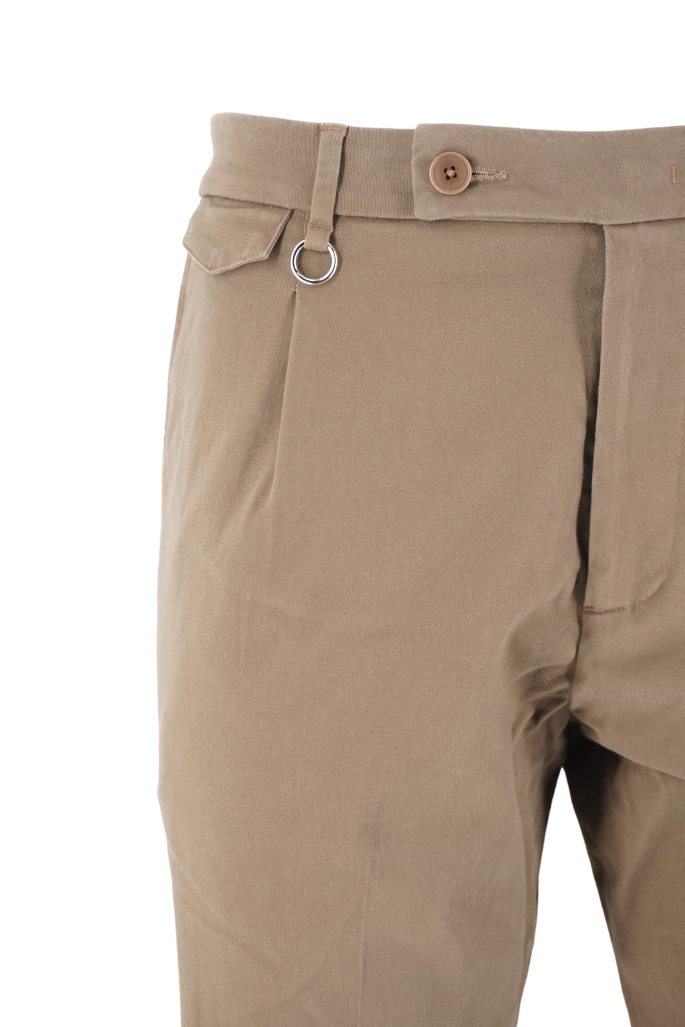 Pantalone in Cotone Modello Charles / Beige - Ideal Moda