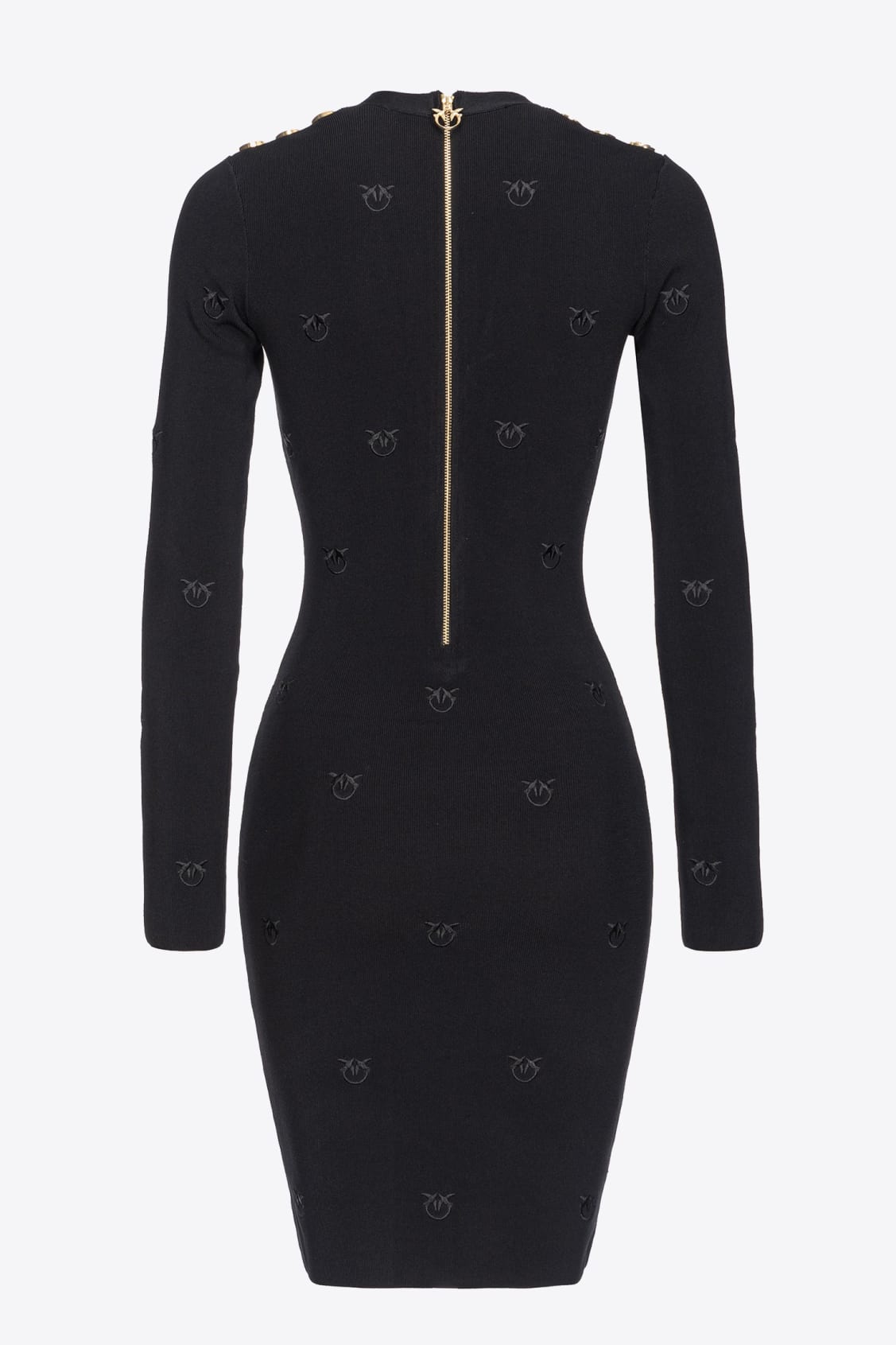 Abito Jacquard con Logo / Nero - Ideal Moda