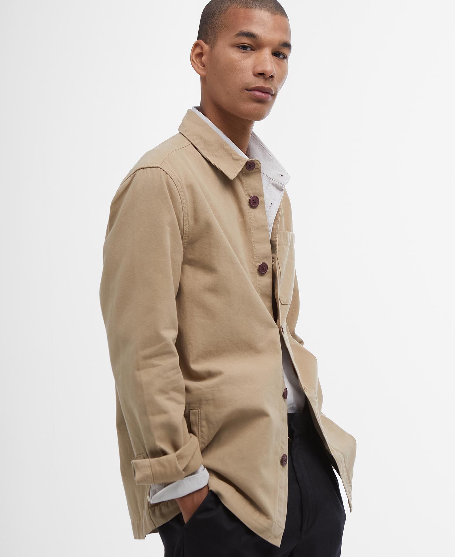 Overshirt Washed Cotton / Beige - Ideal Moda