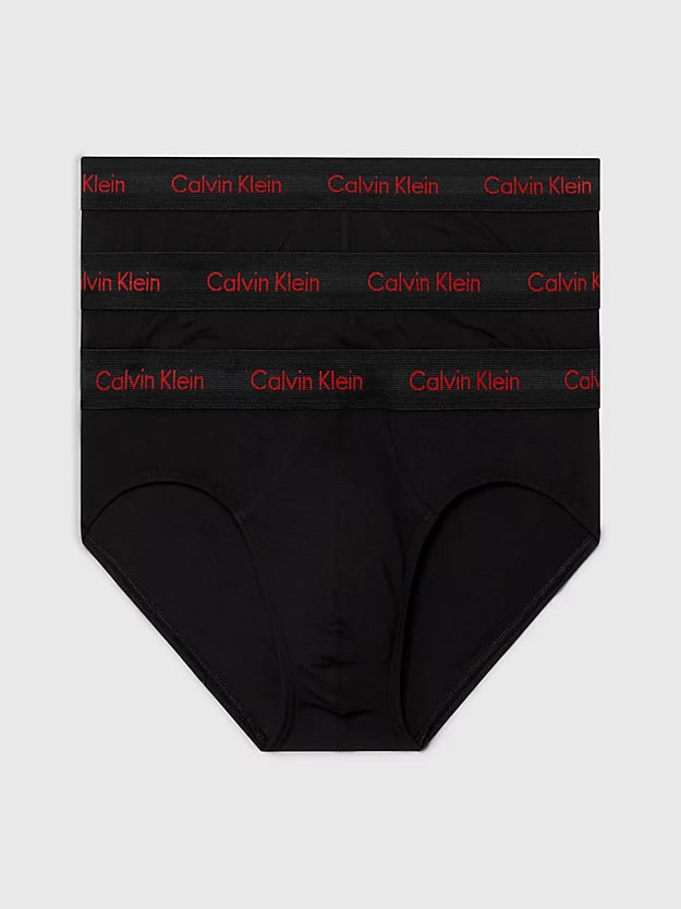 Slip in Confezione da 3 con Scritta / Nero - Ideal Moda