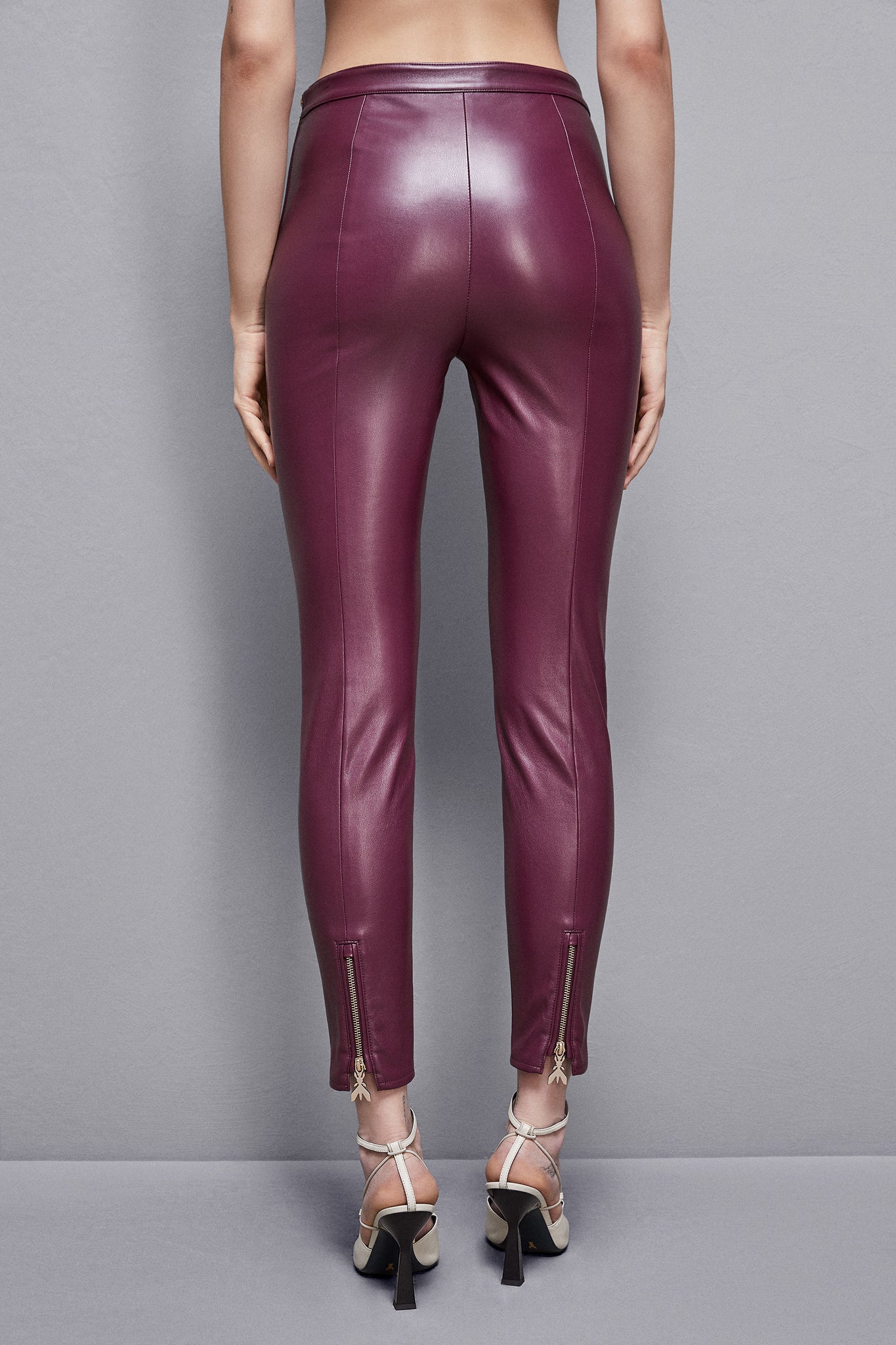 Pantalone Leggings Similpelle / Bordeaux - Ideal Moda