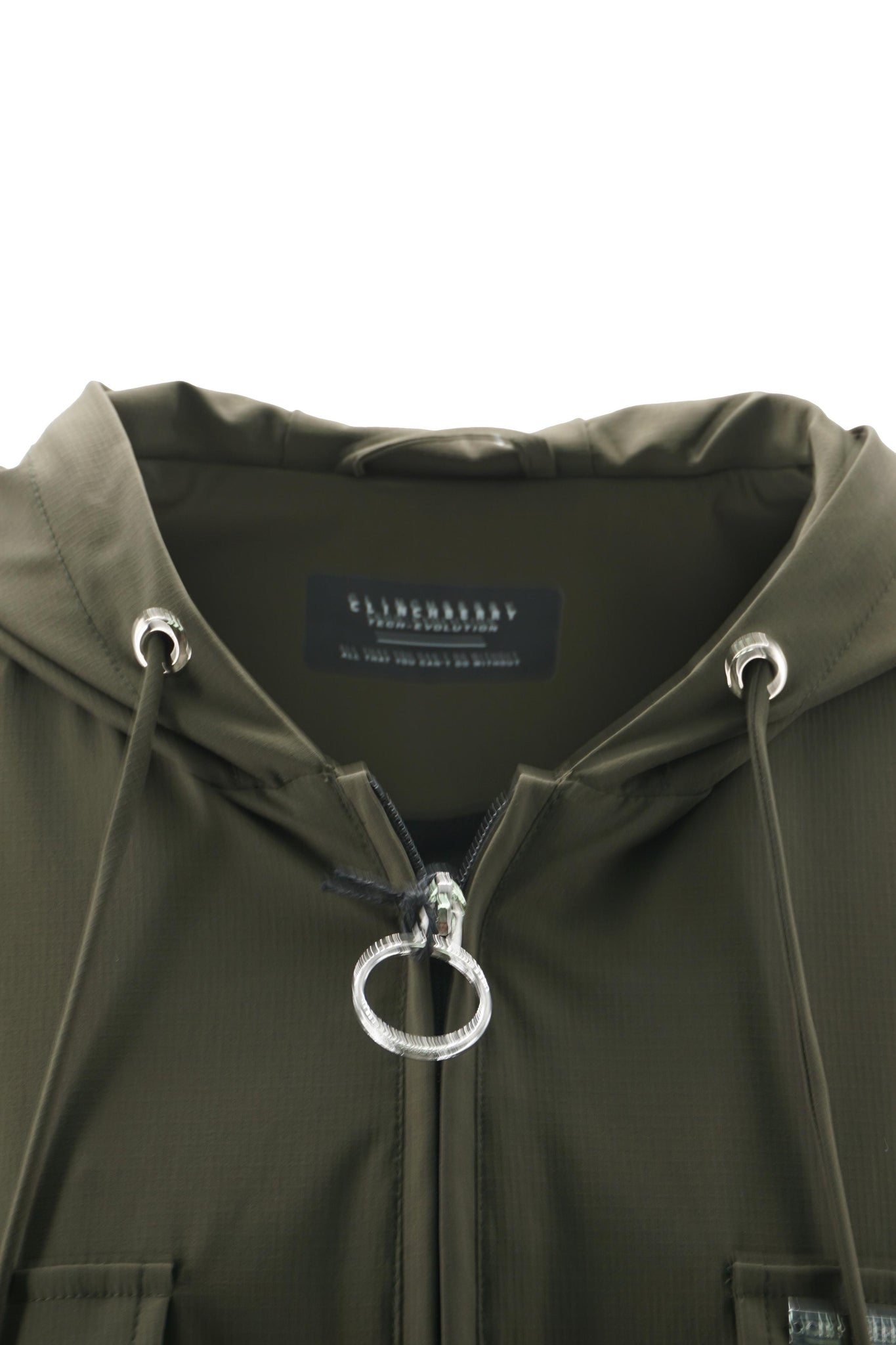 Giubbino Crop Fit in Tessuto Tecnico / Verde - Ideal Moda