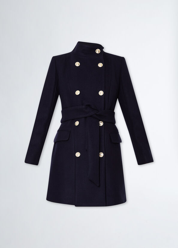 Cappotto Doppiopetto / Blu - Ideal Moda