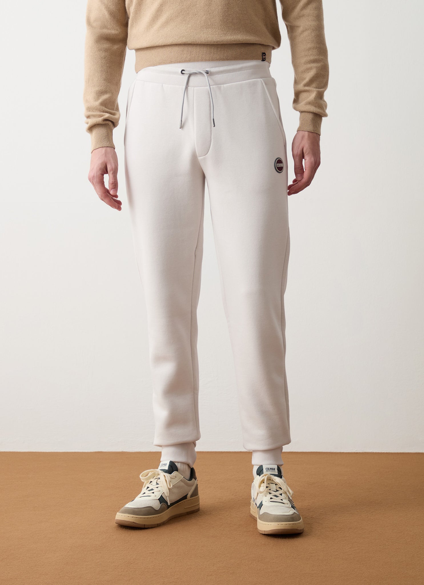 Pantalone in Felpa con Logo / Bianco - Ideal Moda