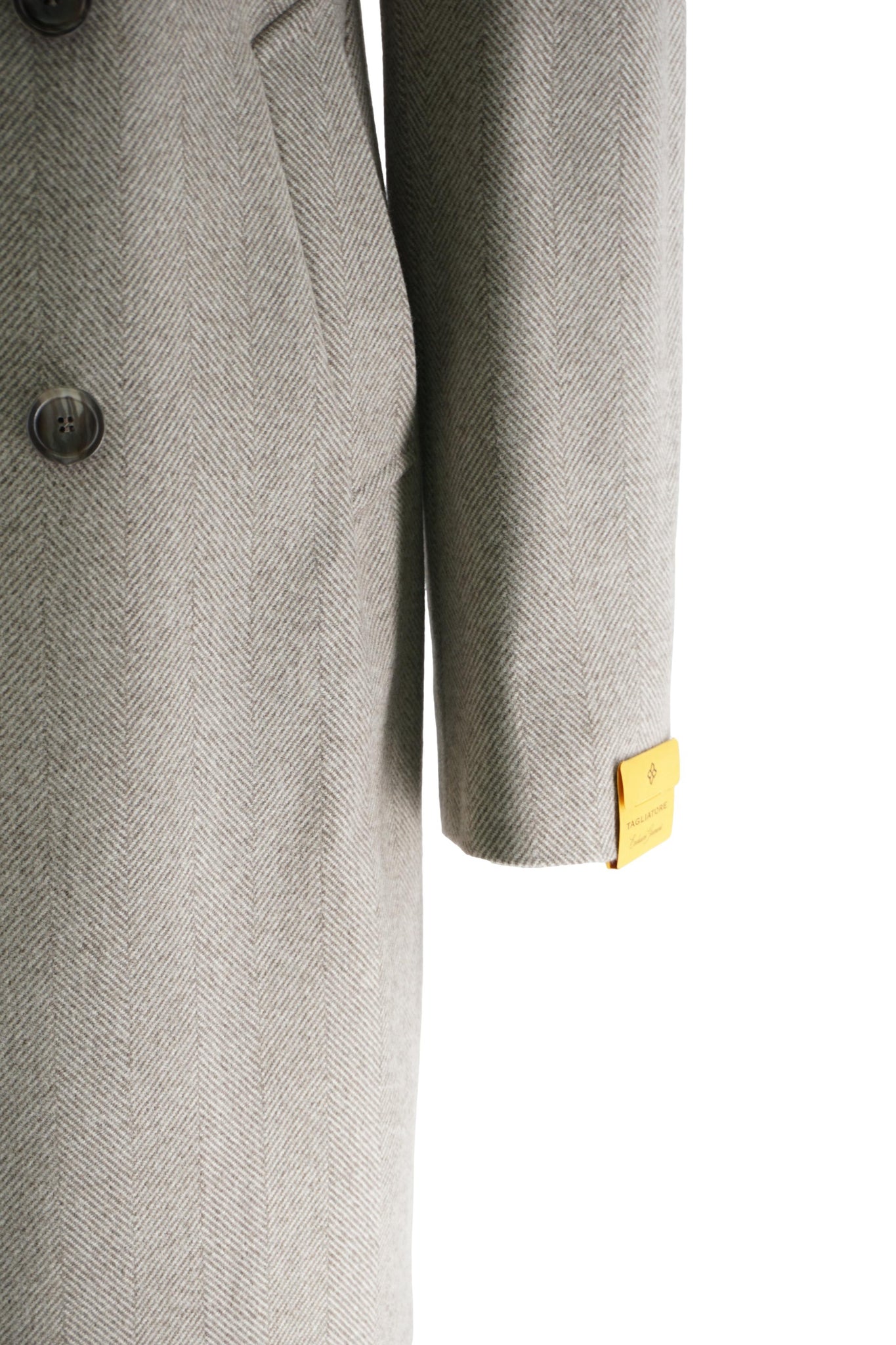 Cappotto in Lana Spigata / Beige - Ideal Moda