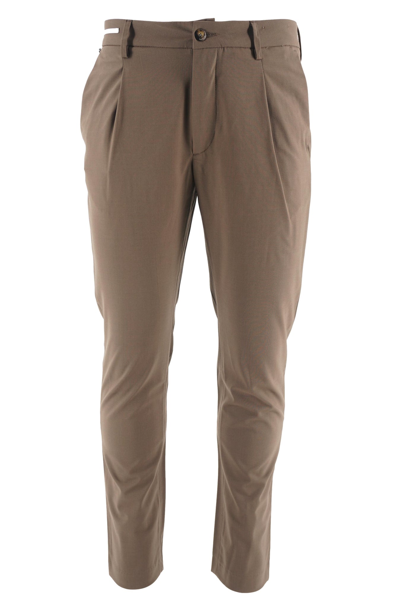 Pantalone in Misto Lana Estiva Modello Tom / Marrone - Ideal Moda