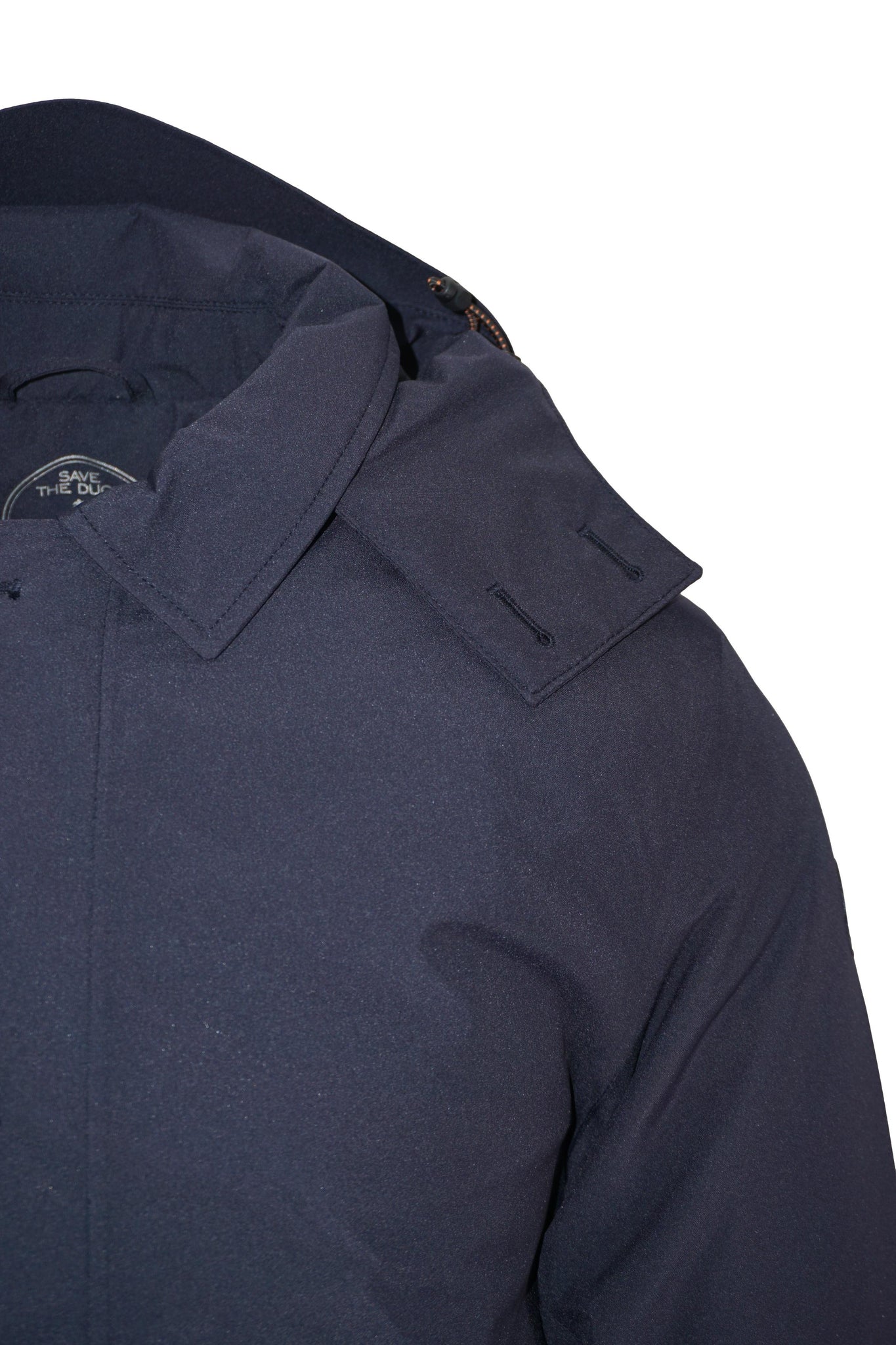 Giubbino Lungo con Cappuccio / Blu - Ideal Moda