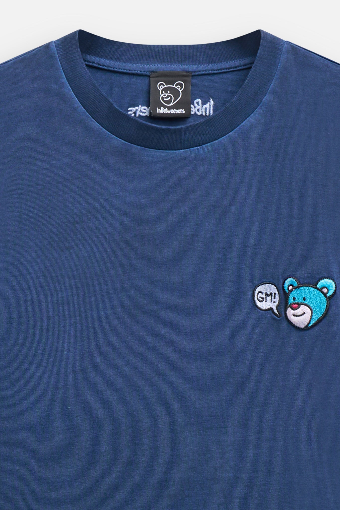 T-Shirt con Logo Ricamato / Blu - Ideal Moda