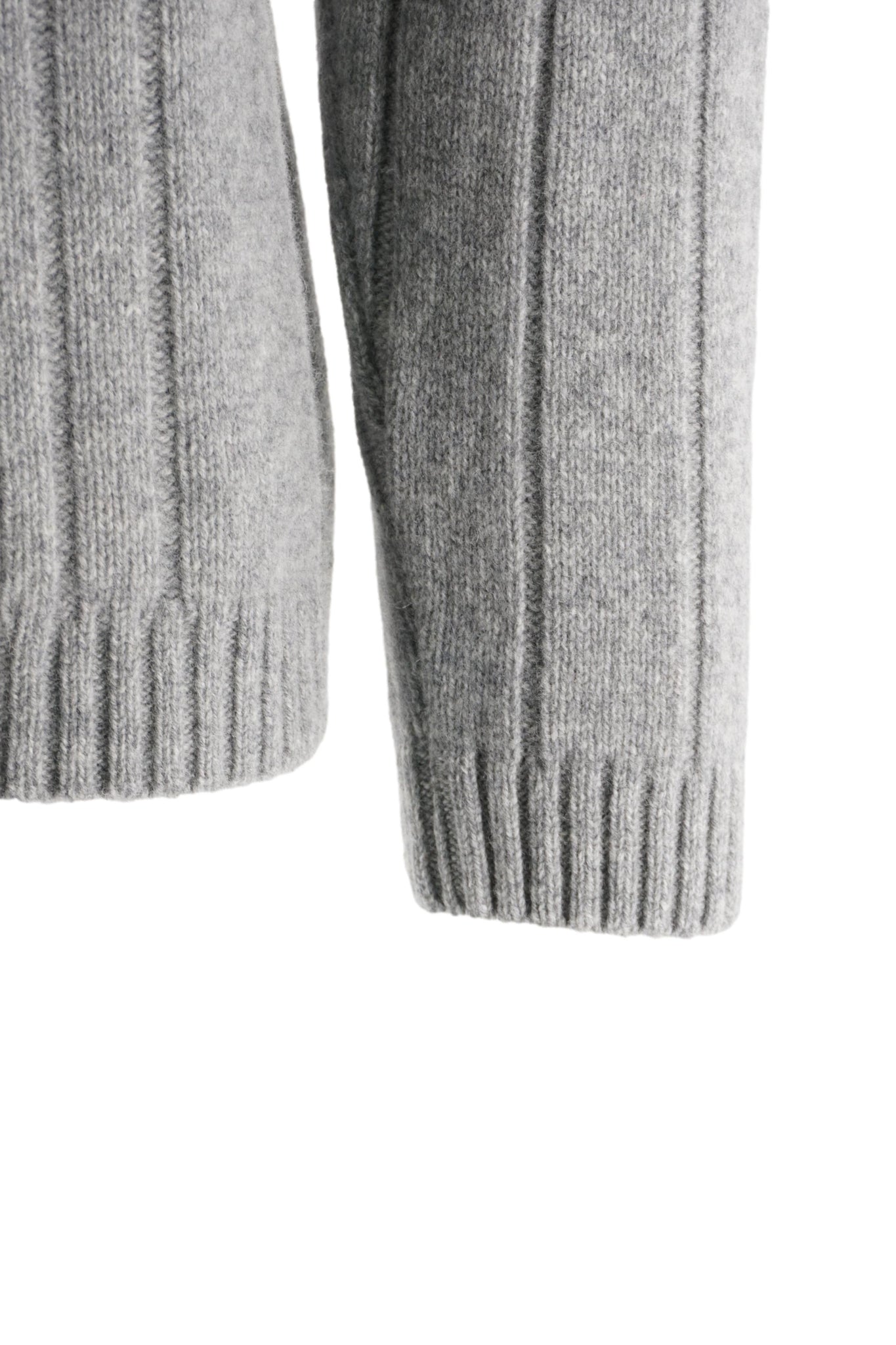 Maglia in Lana Geelong con Intrecci / Grigio - Ideal Moda
