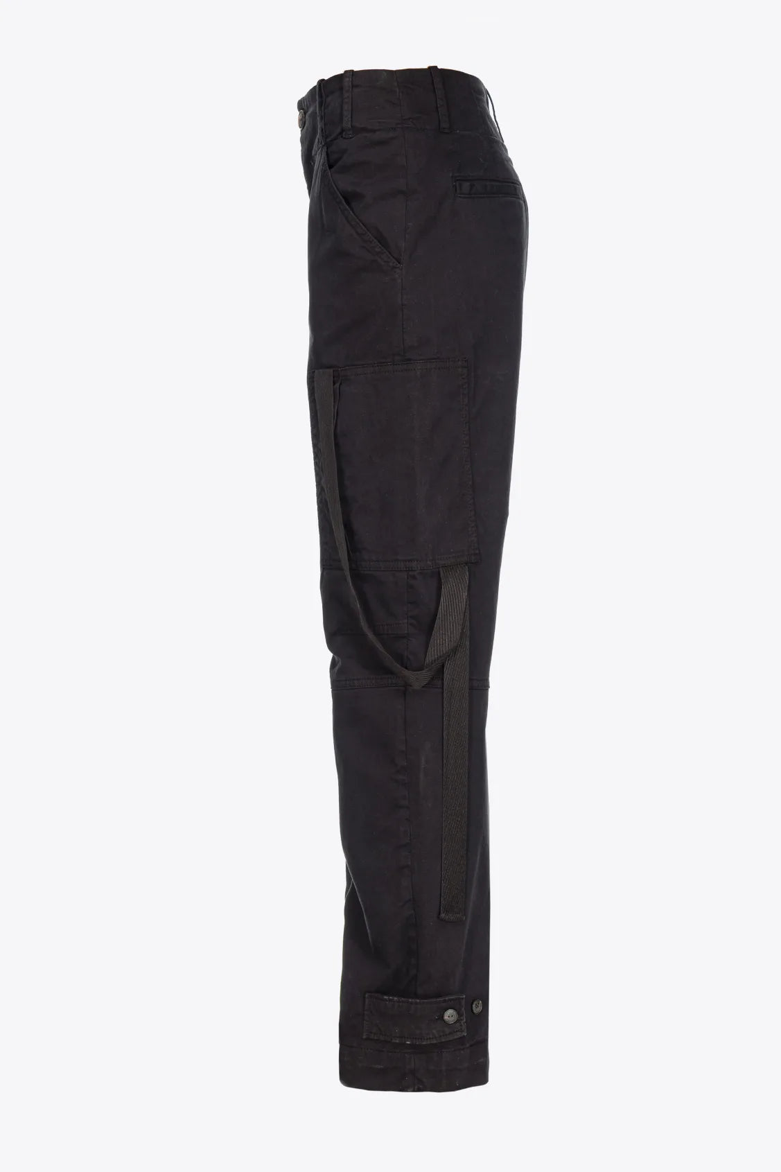 Pantalone Cargo con Nastro / Nero - Ideal Moda