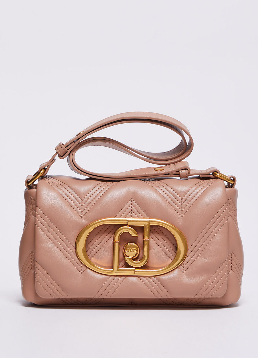 Borsa a Tracolla con Logo / Beige - Ideal Moda