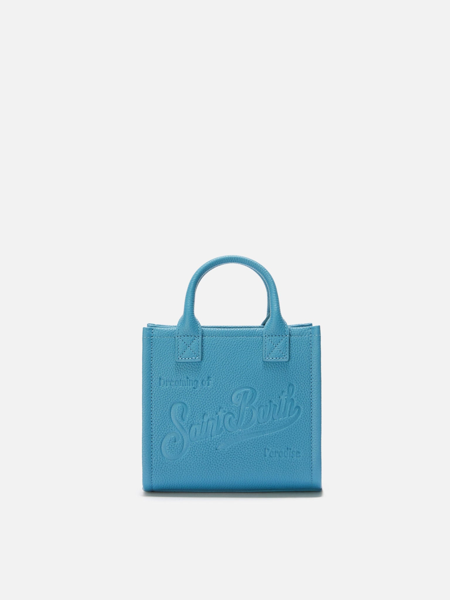 Borsa a Spalla Vanity Mini in Pelle / Azzurro
