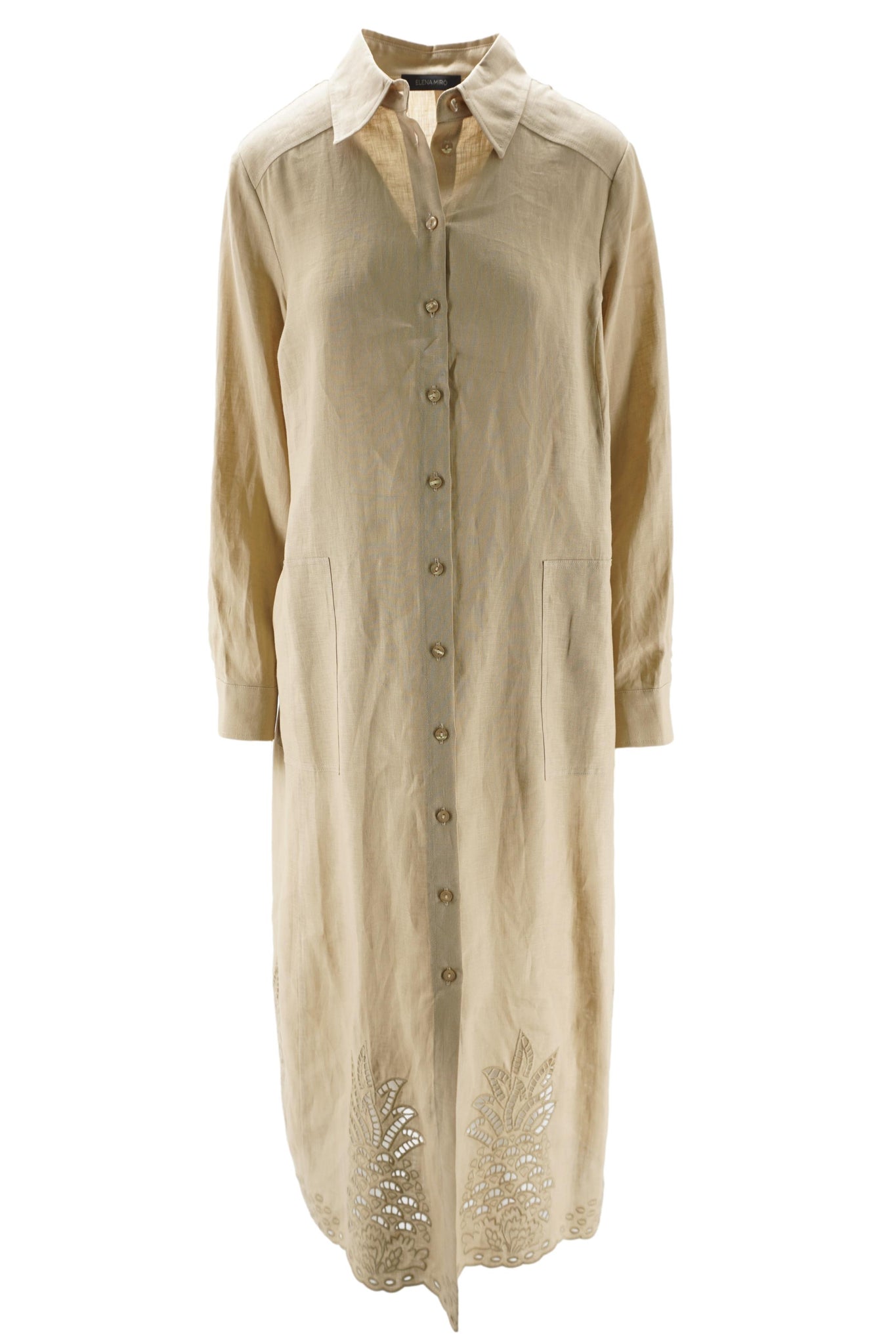 Abito Lungo in Lino / Beige - Ideal Moda