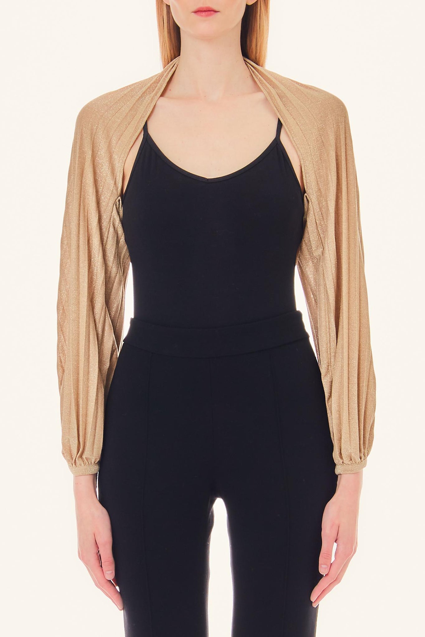Coprispalle Plissé / Oro - Ideal Moda