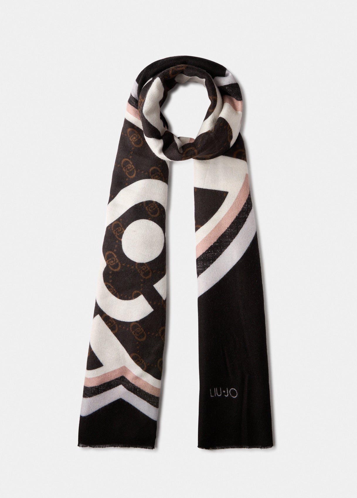 Stola con Logo / Nero - Ideal Moda