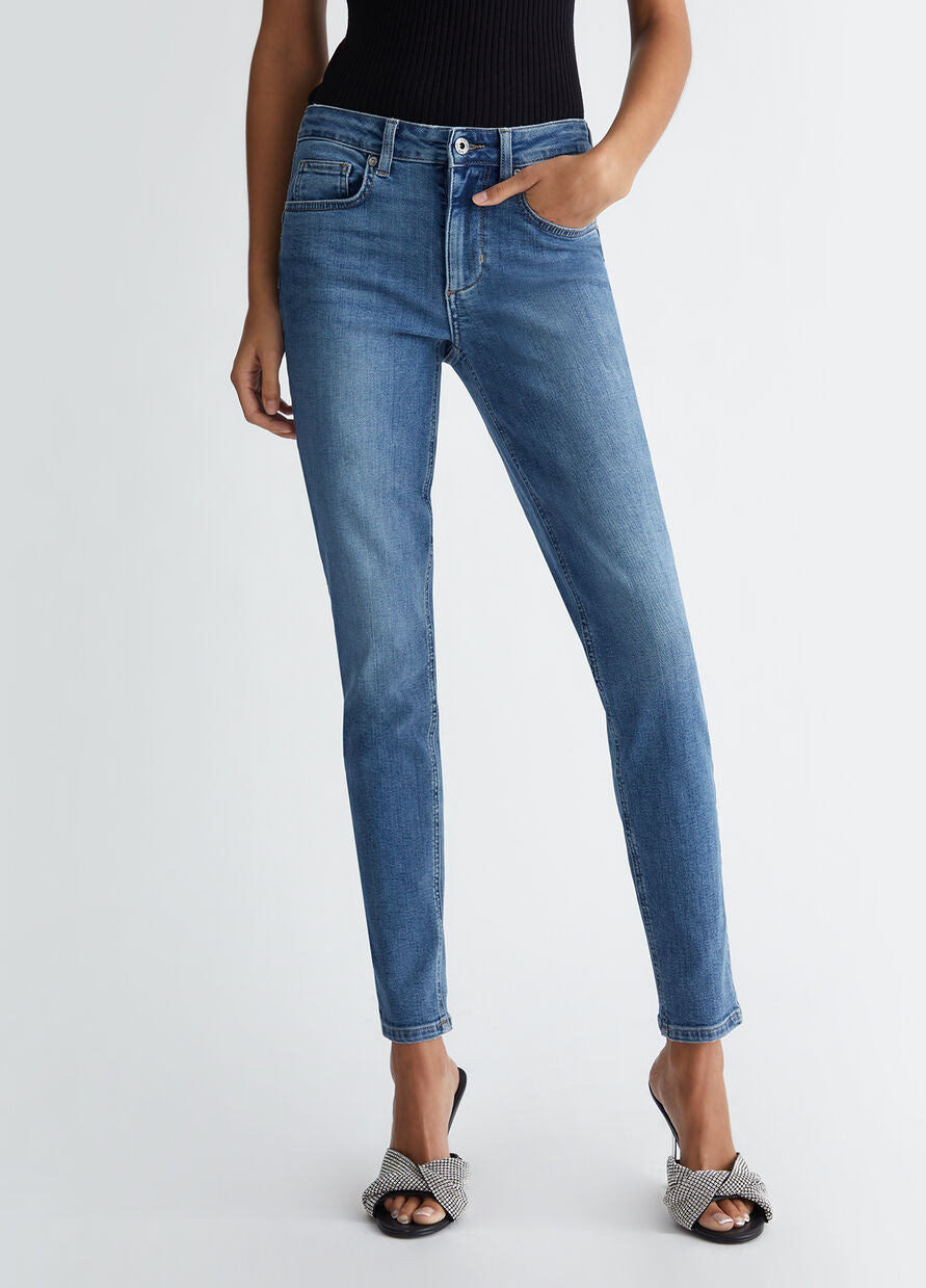 Jeans Skinny a Vita Alta / Jeans - Ideal Moda