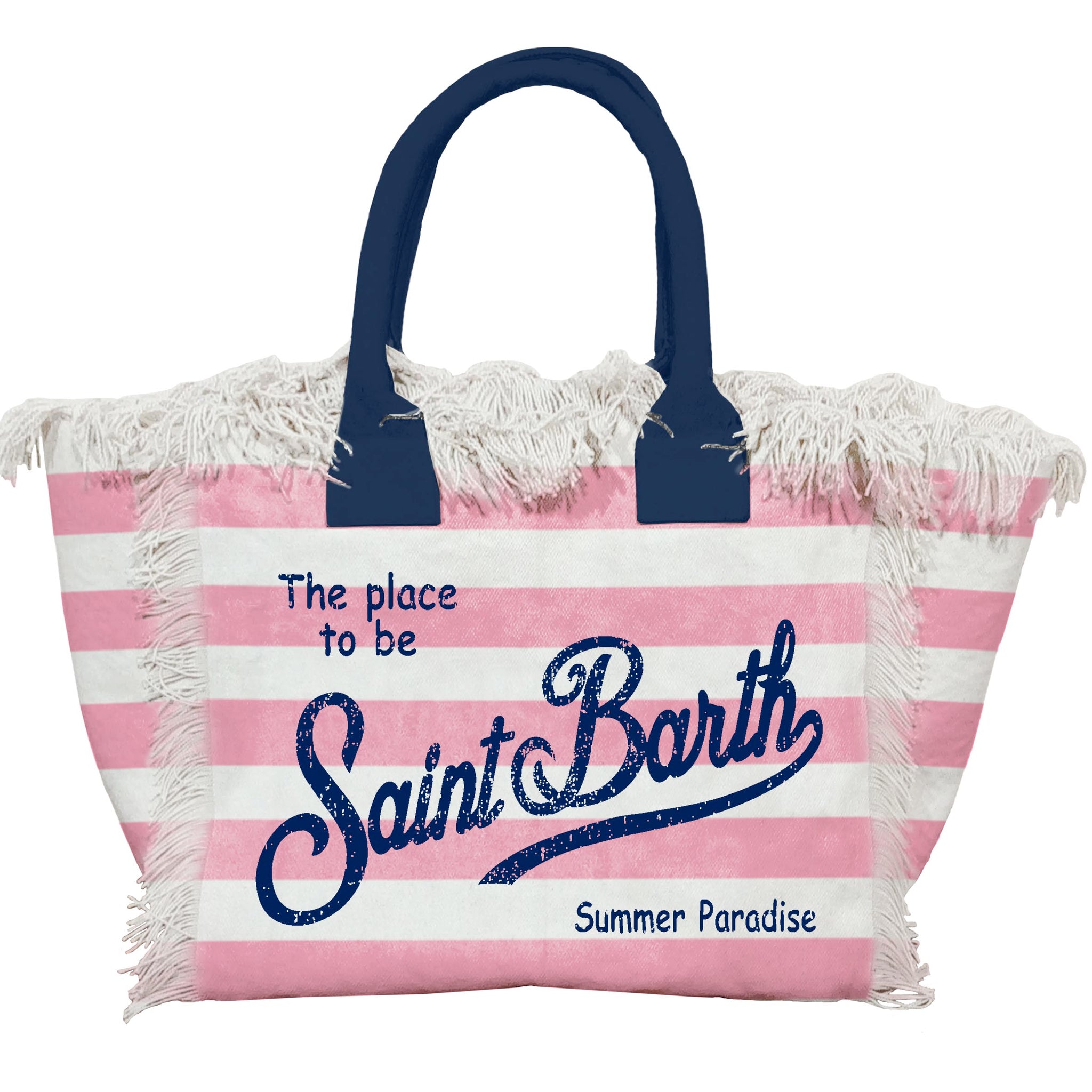 Borsa Vanity in Canvas con Logo Mc2 Saint Barth / Rosa - Ideal Moda