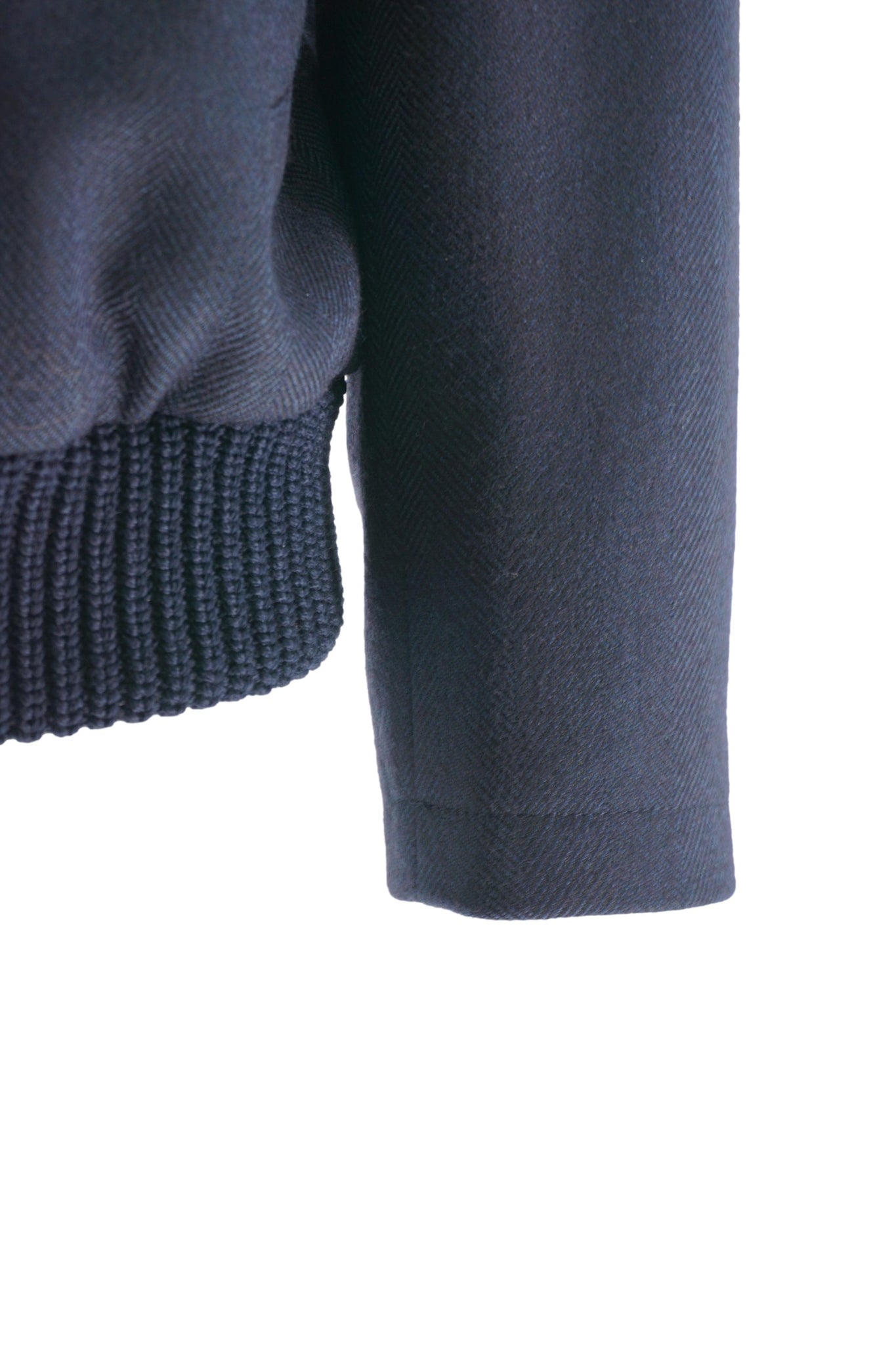 Giacca in Lana con Dettagli in Maglia / Blu