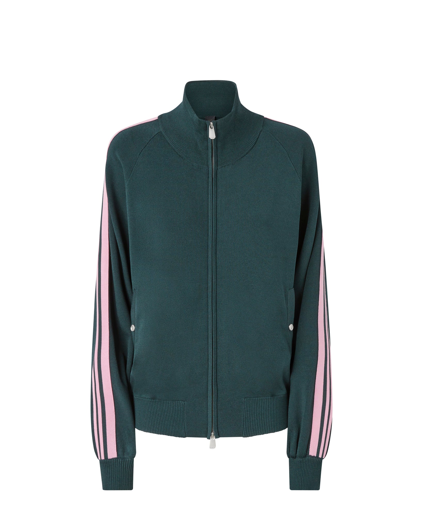 Felpa con Zip e Logo / Verde - Ideal Moda