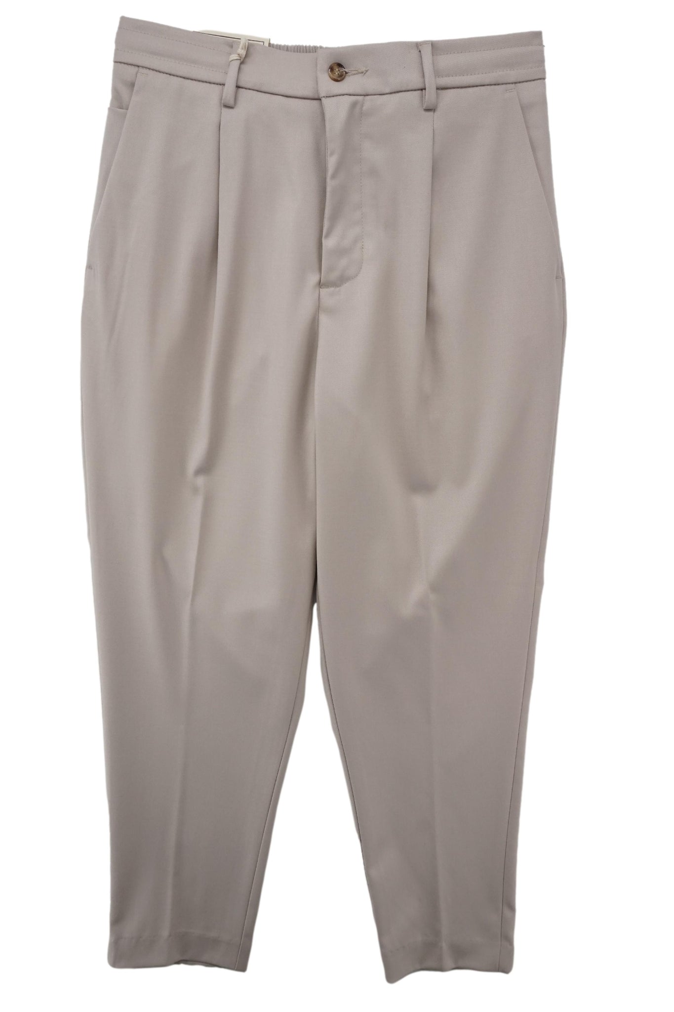 Pantalone Relax in Tessuto Morbido / Beige - Ideal Moda