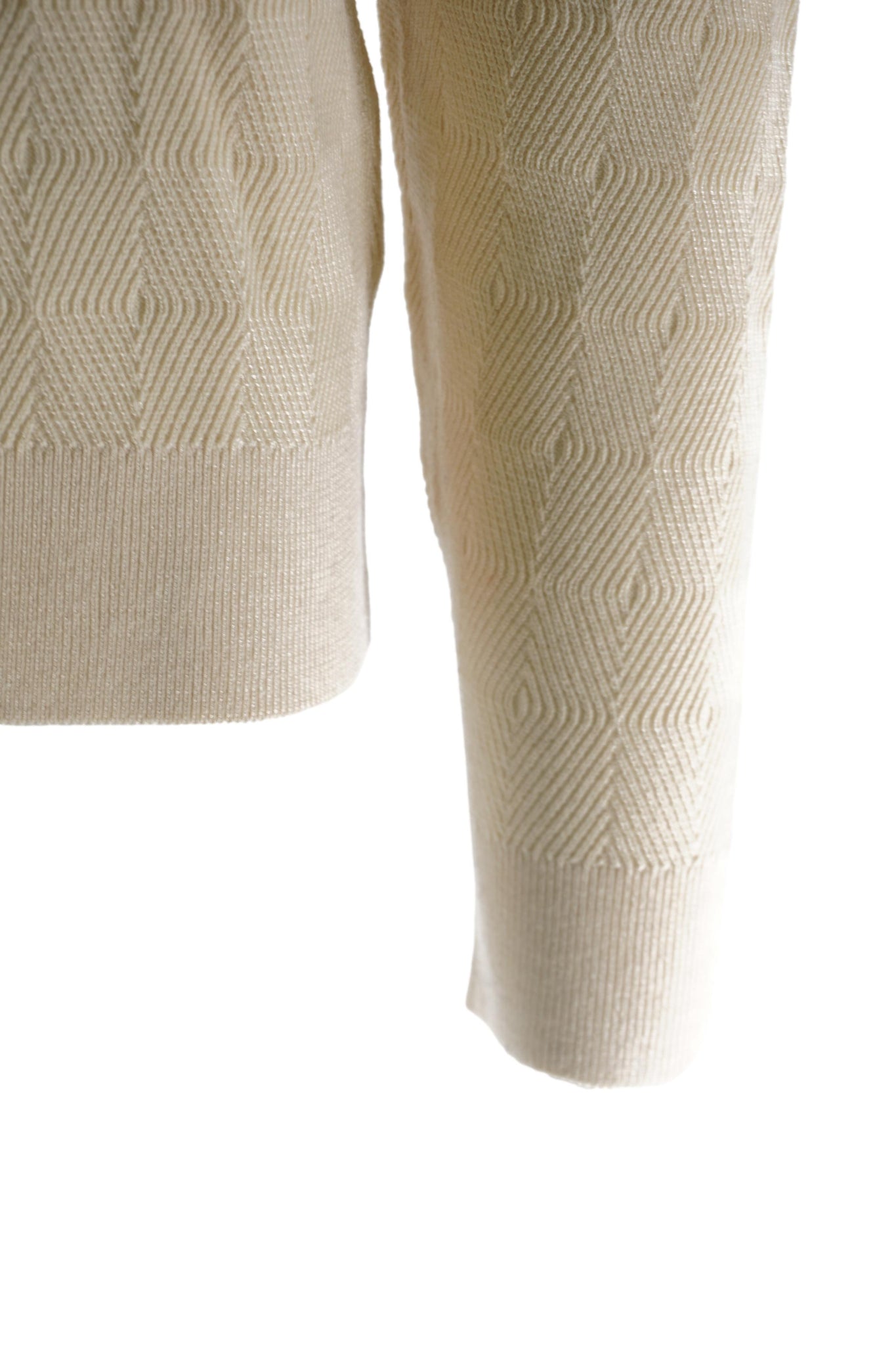 Maglia con Tramatura in Tencel e Merino / Avorio