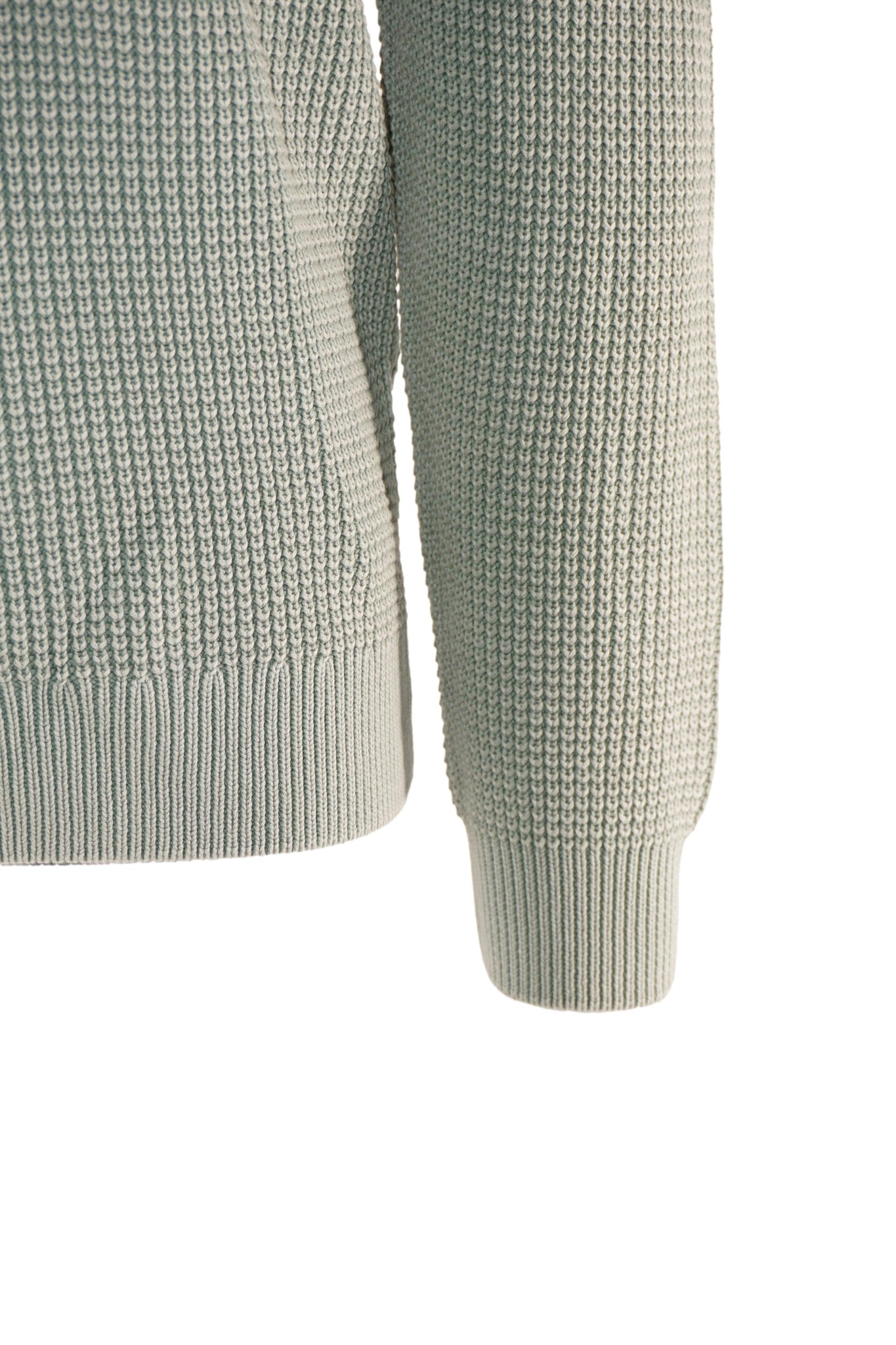 Maglia Girocollo con Tramatura / Verde - Ideal Moda