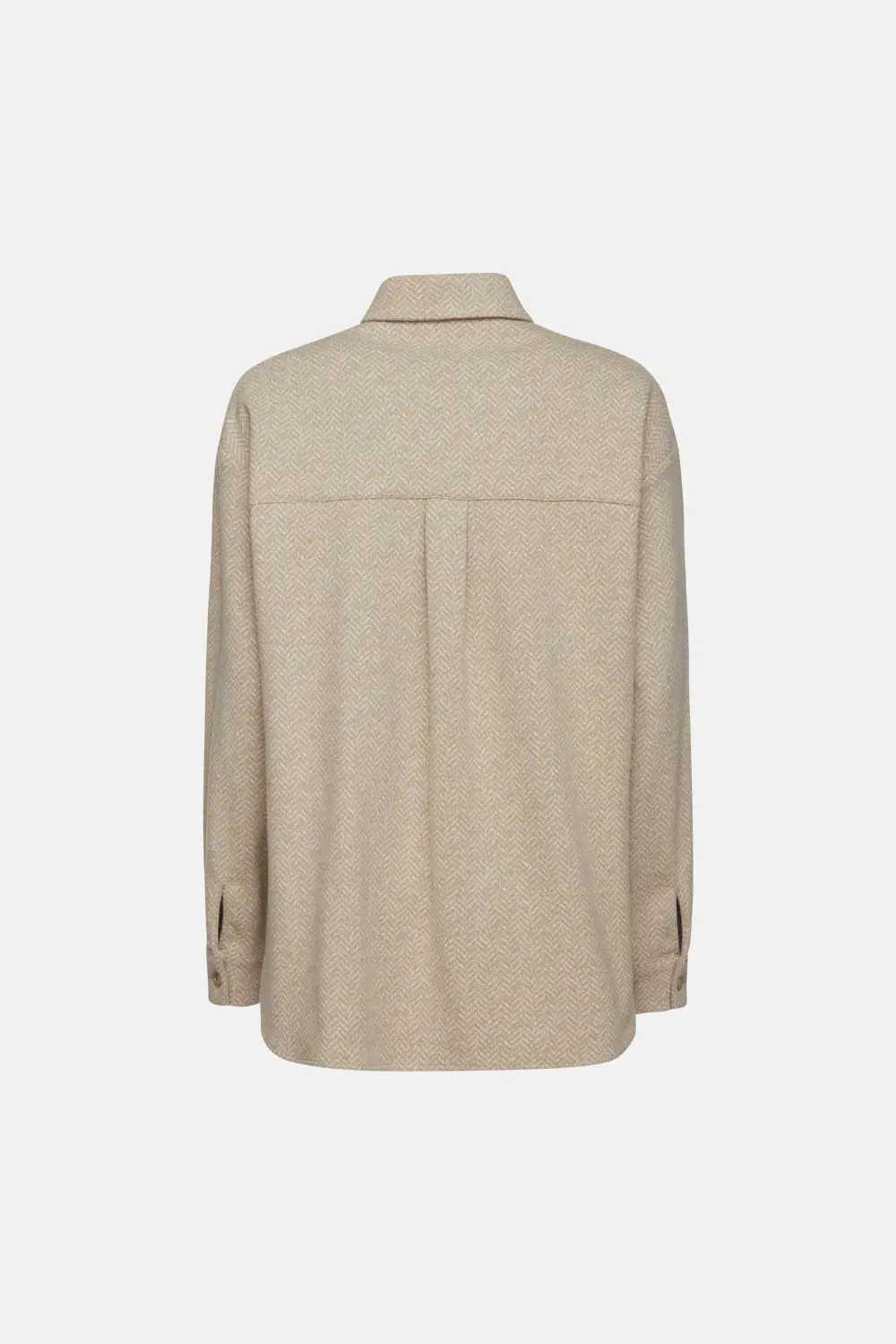 Camicia in Jersey Jacquard / Beige