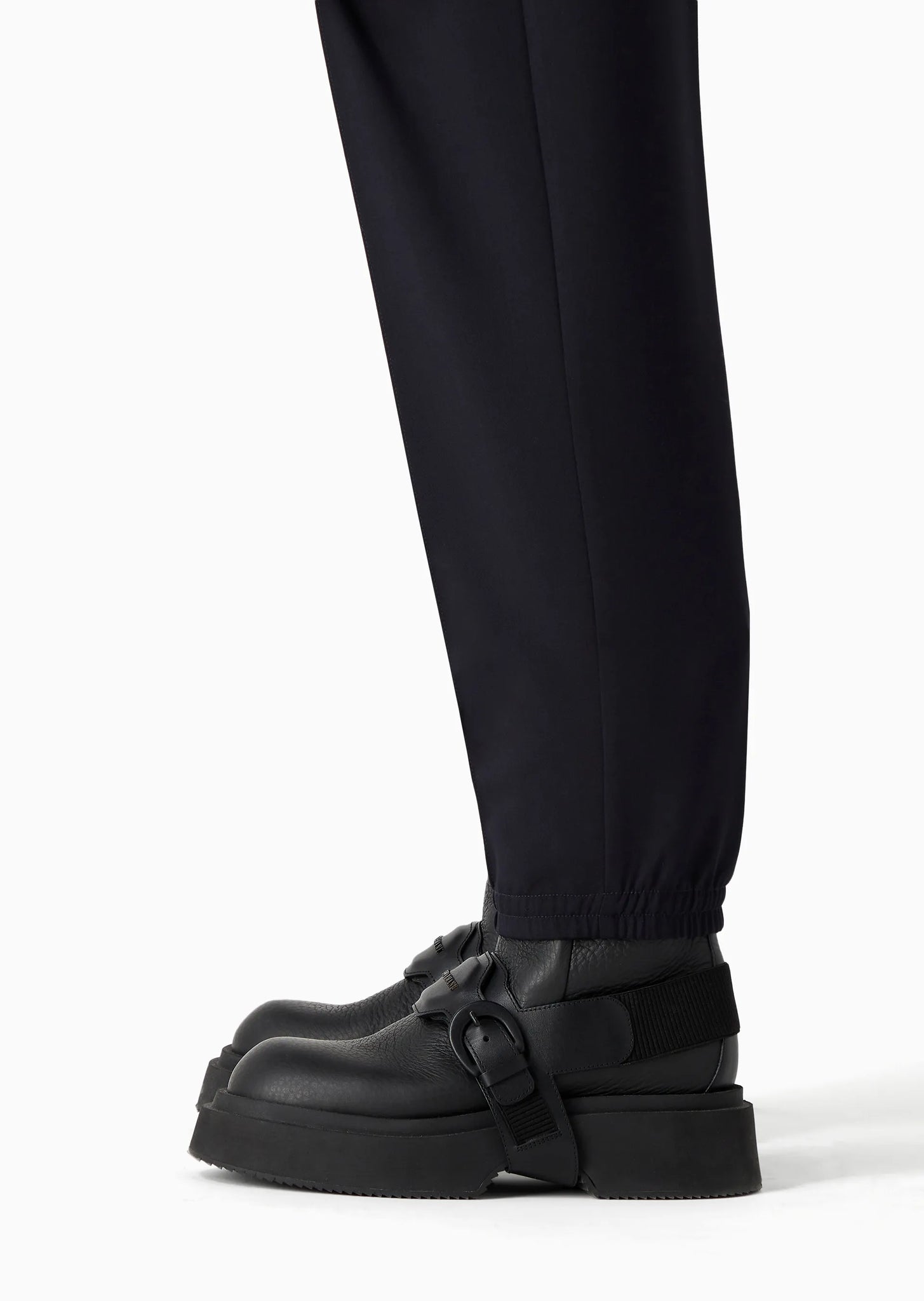 Pantalone con Fondo Elastico / Blu - Ideal Moda