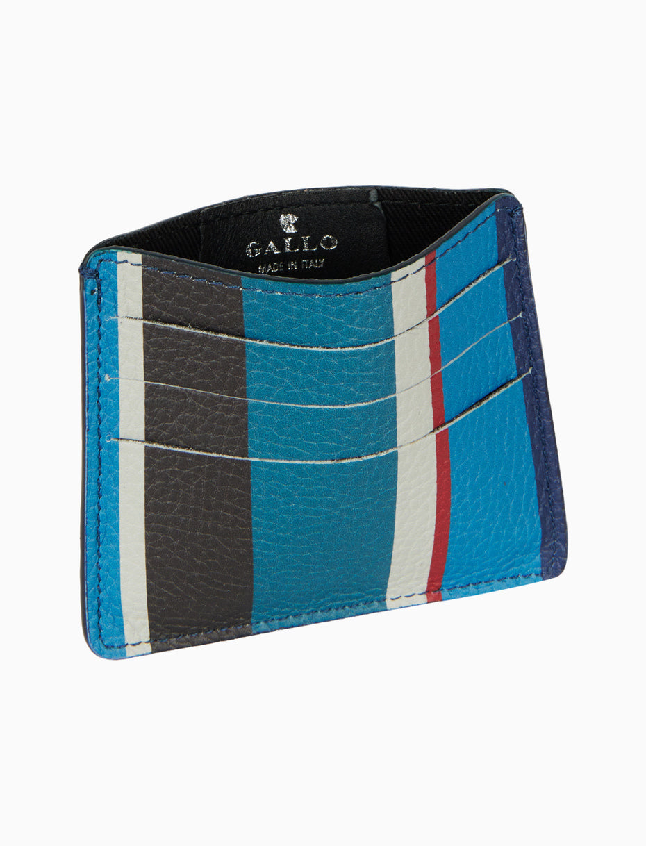 Porta Carte di Credito in Pelle / Bluette - Ideal Moda