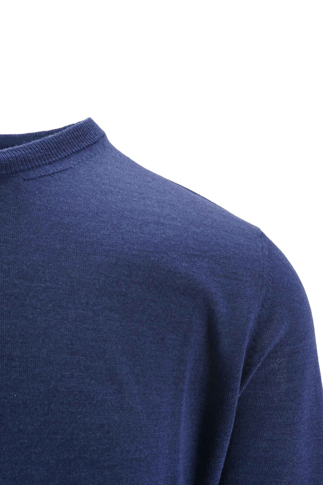 Maglia Girocollo in Lana e Seta / Bluette - Ideal Moda