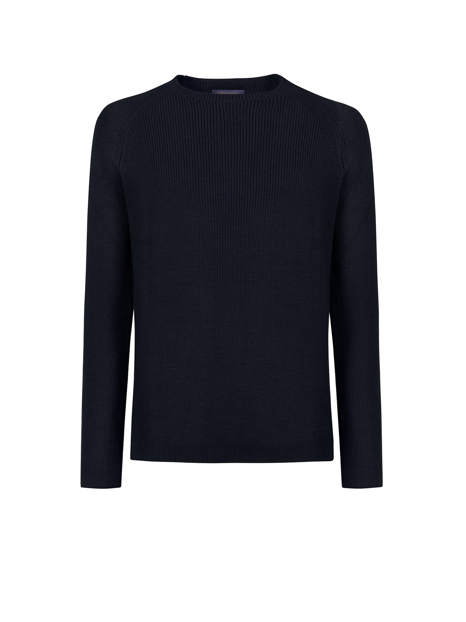 Maglia con Girocollo e Maniche Raglan / Nero - Ideal Moda