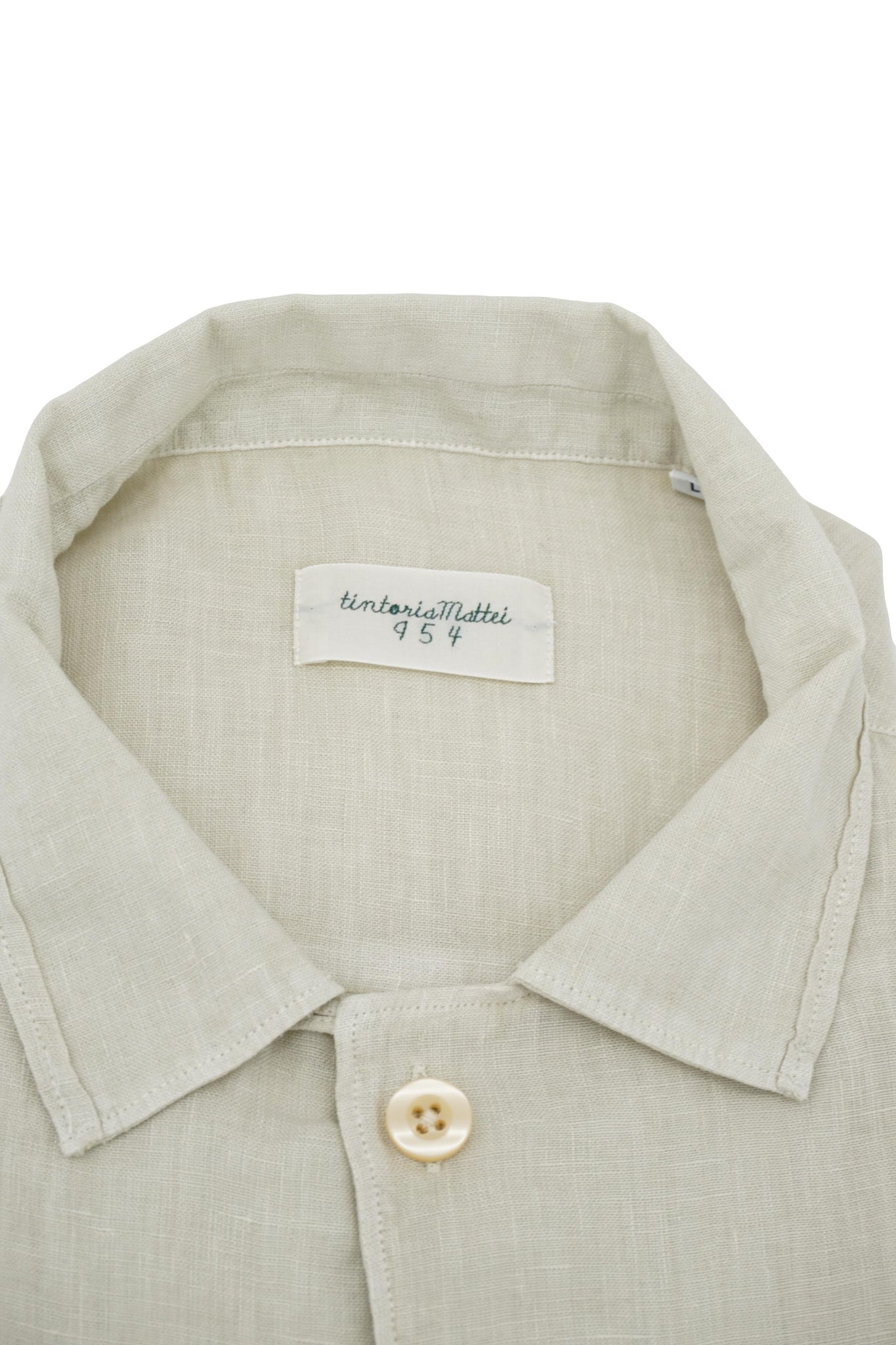 Camicia Maniche Lunghe in Lino / Beige - Ideal Moda