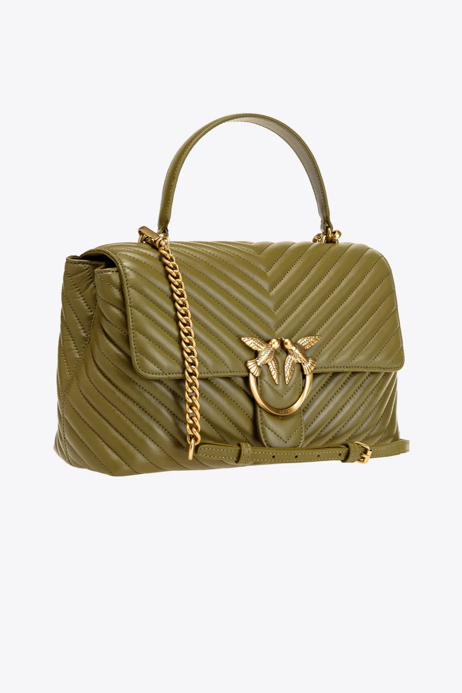 Borsa Big Lady Love Puff Chevron / Verde - Ideal Moda