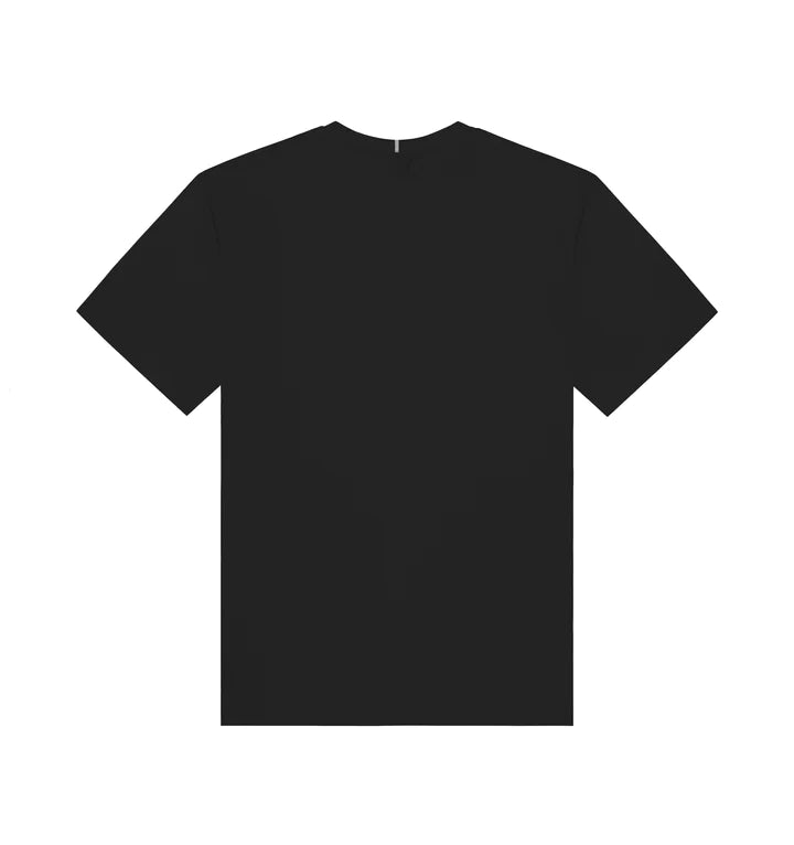 T-Shirt in Tessuto Tecnico con Taschino / Nero - Ideal Moda
