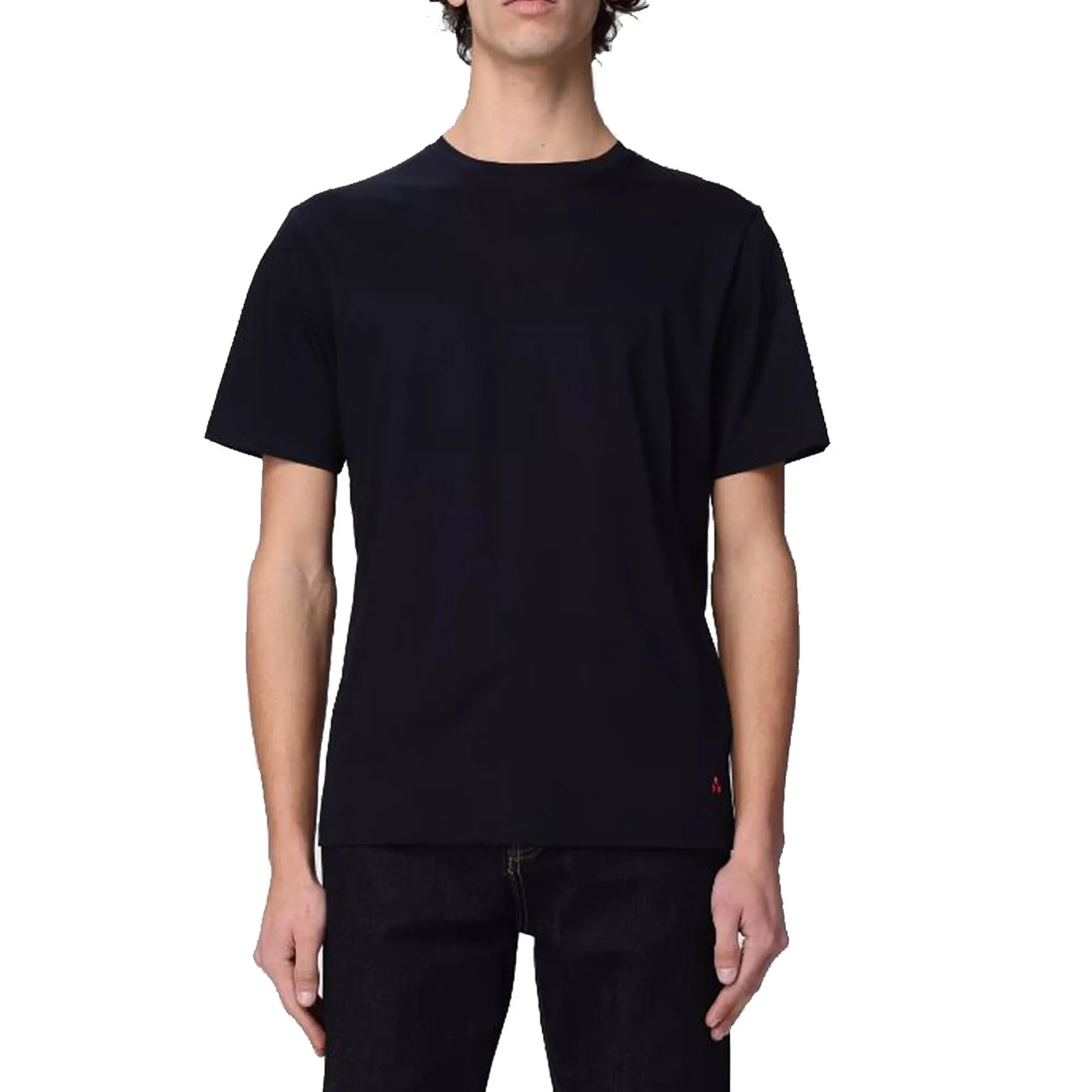 T-Shirt in Cotone con Logo / Nero - Ideal Moda