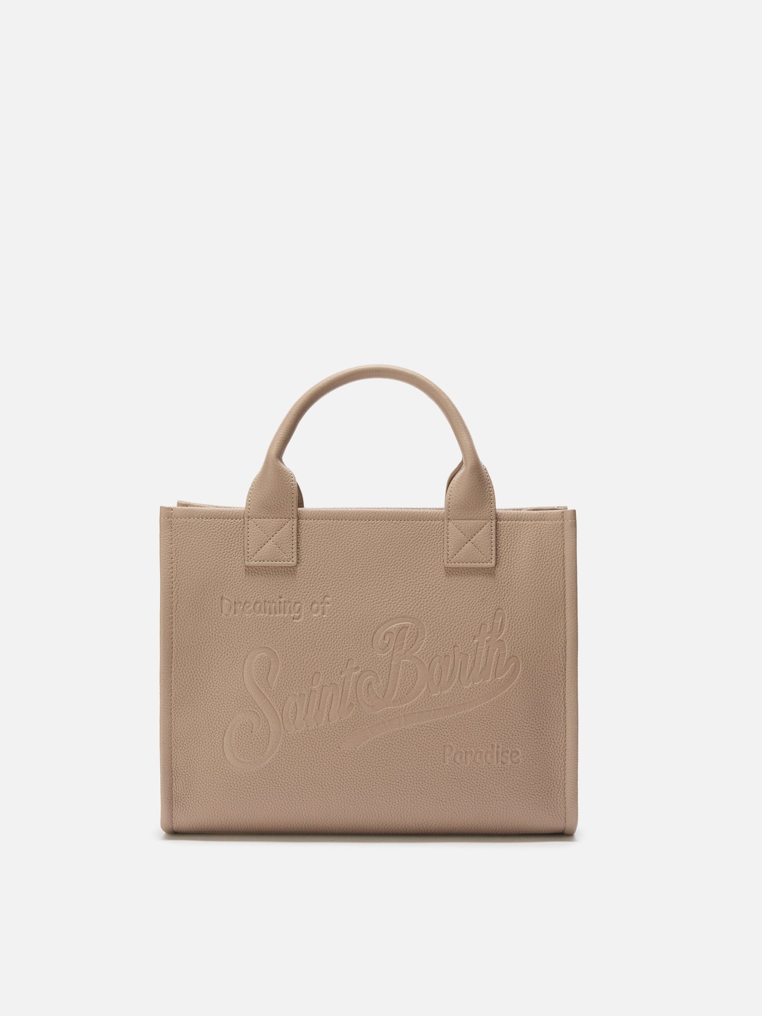 Borsa a Spalla Vanity in Pelle Martellata / Beige