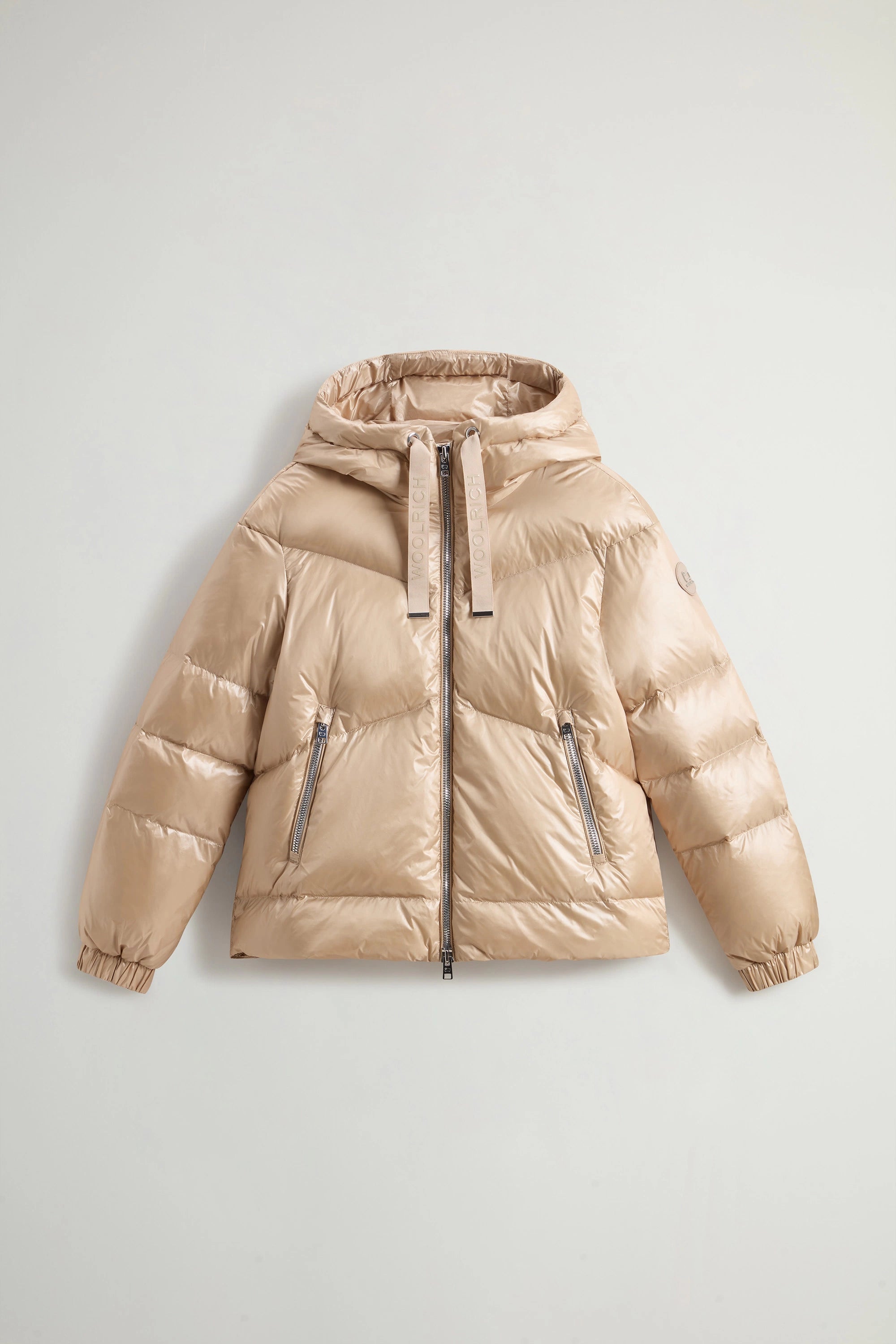ダウンジャケット・コート Woolrich Piumino Corto In Nylon Woolrich piumino corto aliquippa in nylon lucido da donna
