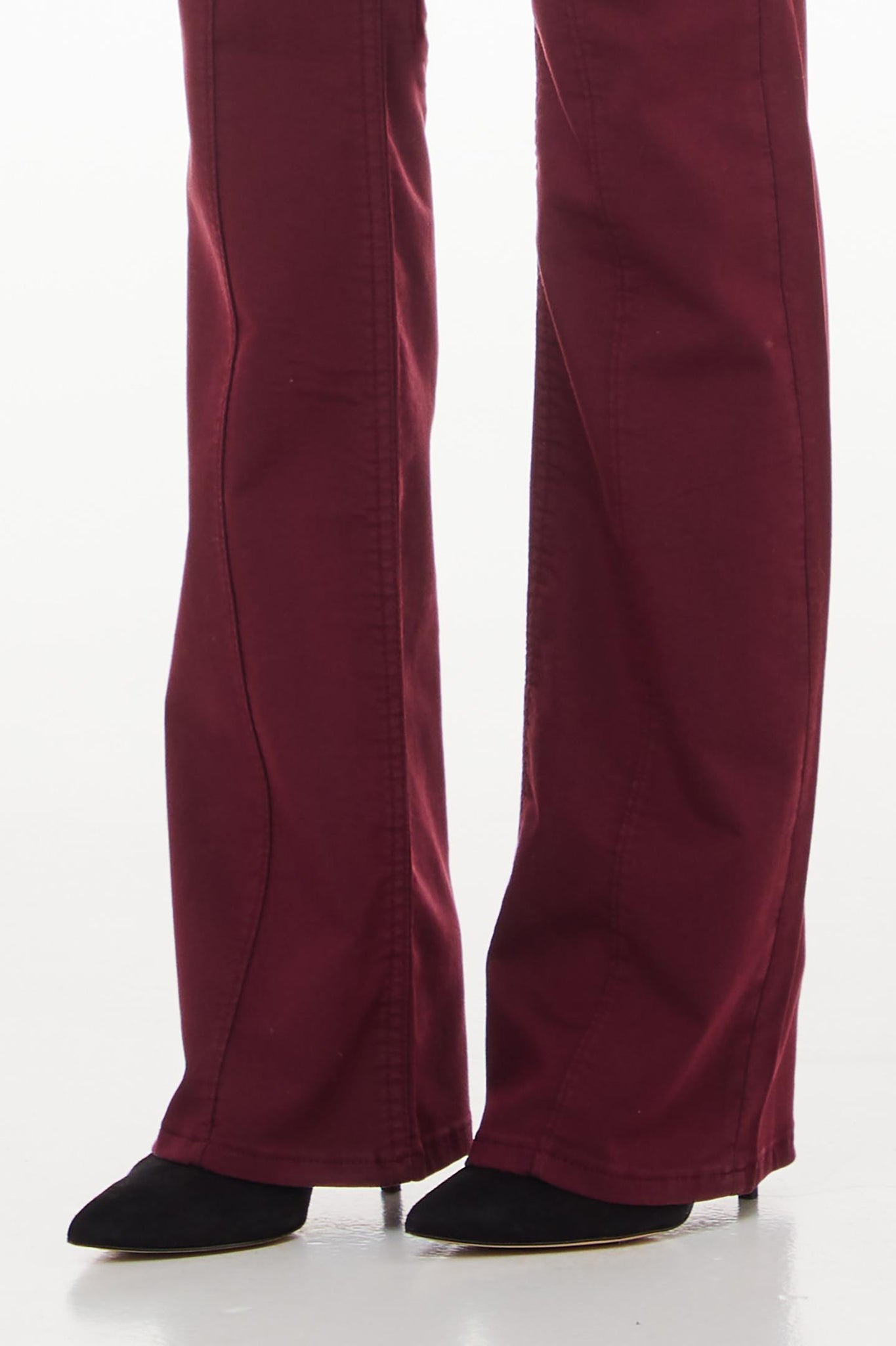 Pantalone Boot Cut Bull di Cotone / Bordeaux - Ideal Moda