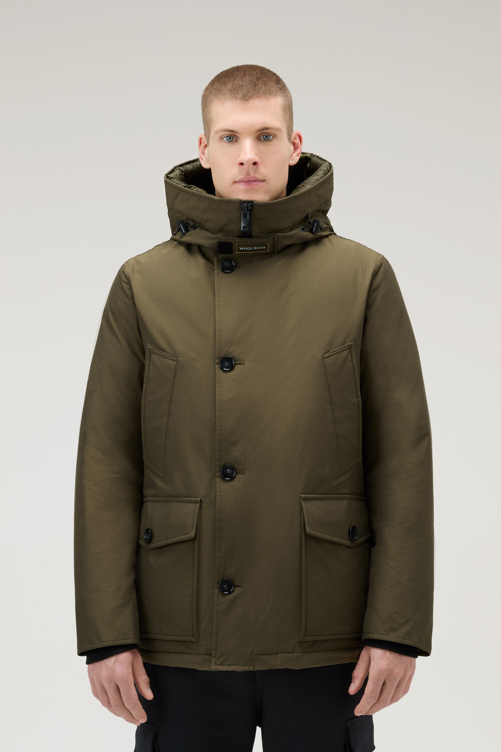 Arctic Anorak Parka in Tessuto Ramar / Verde - Ideal Moda