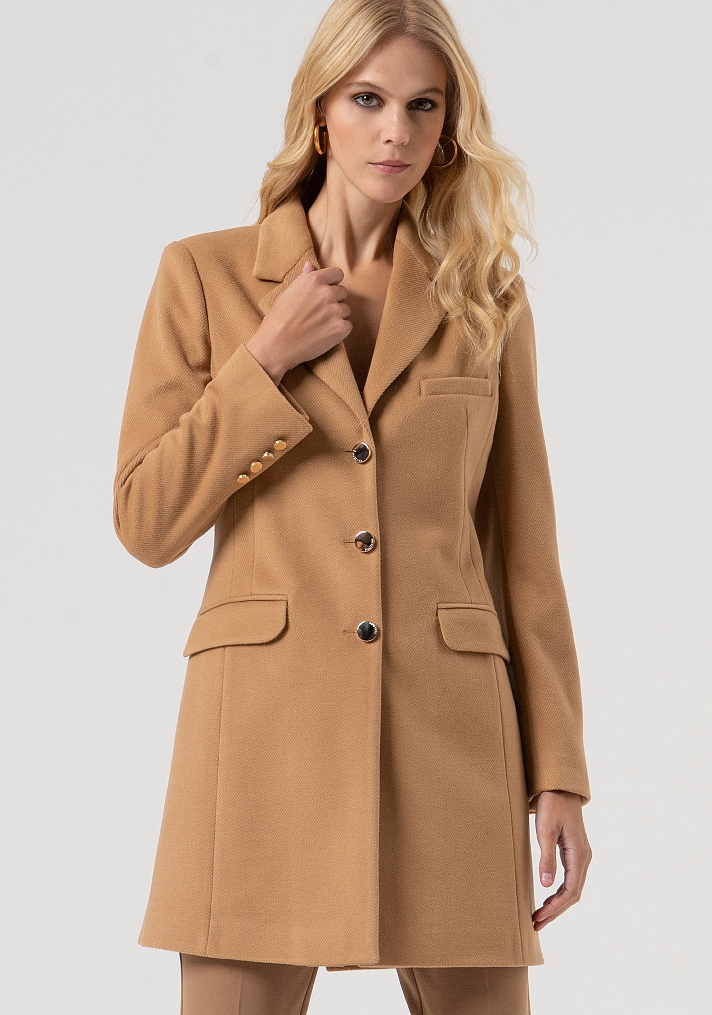 Cappotto Slim Monopetto / Beige