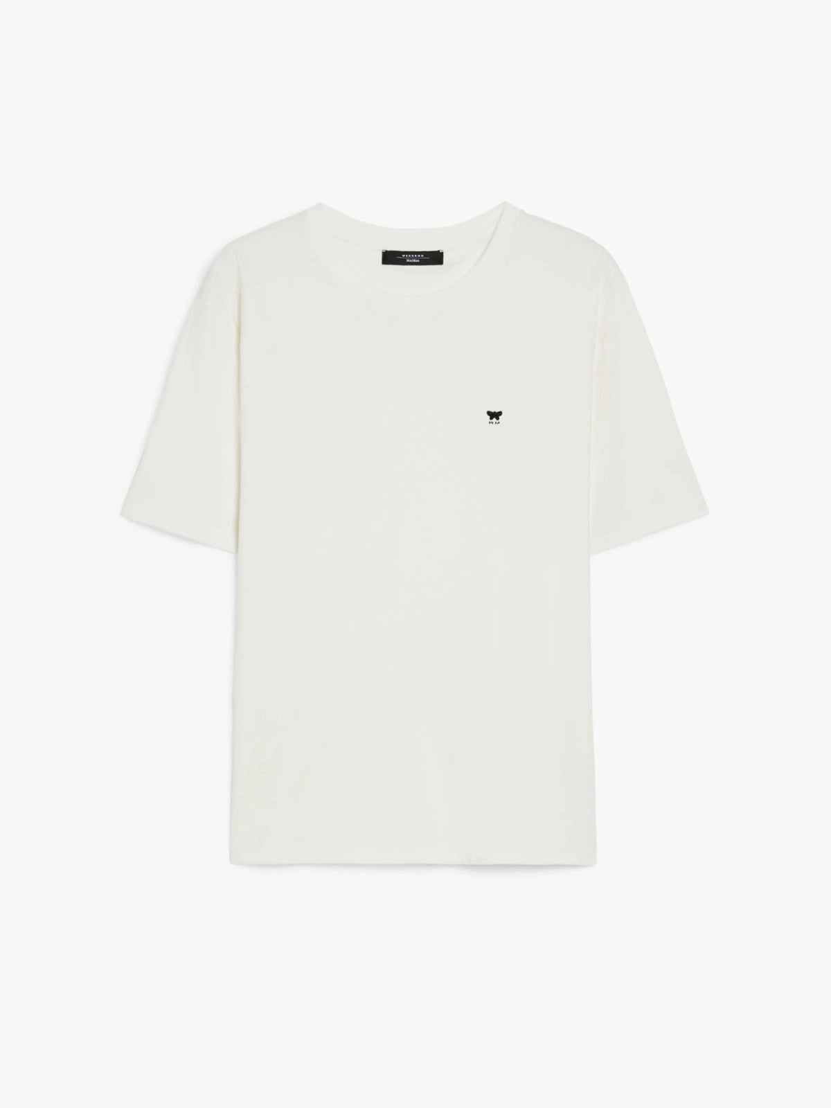 T-Shirt Girocollo in Jersey / Bianco