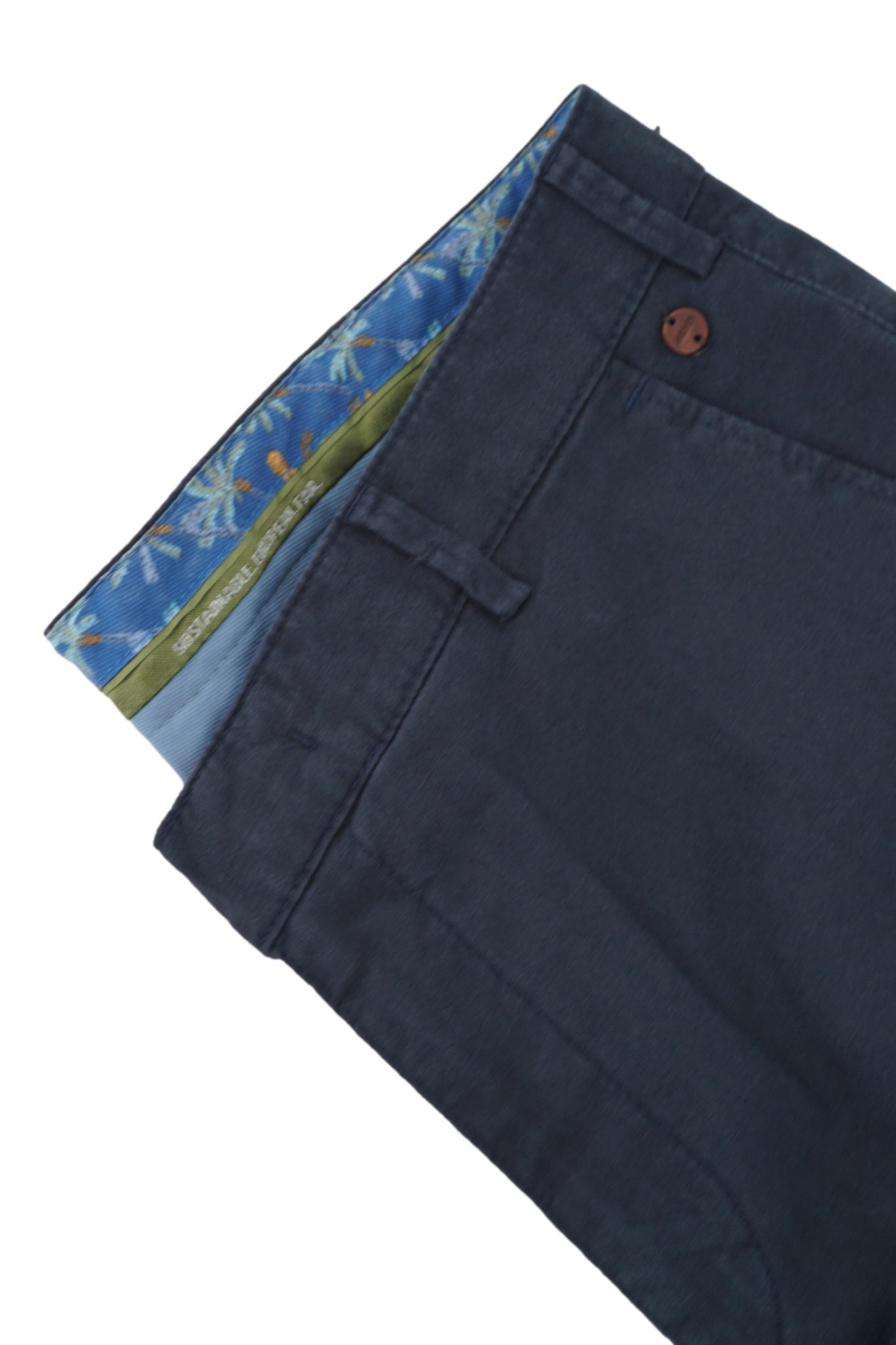 Pantalone Bonn in Misto Lino e Cotone / Blu - Ideal Moda
