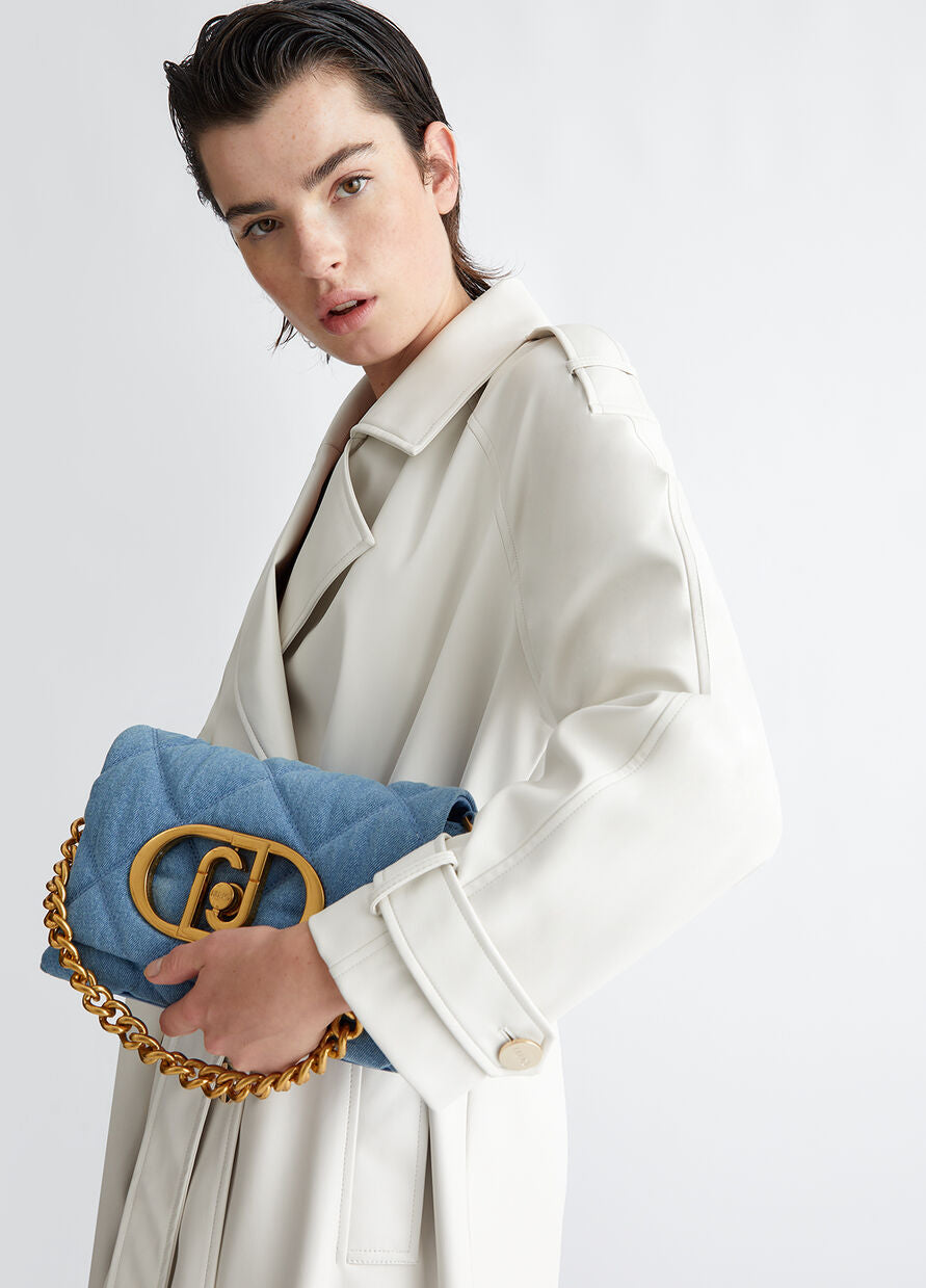 Borsa LaPuffy in Denim / Jeans - Ideal Moda