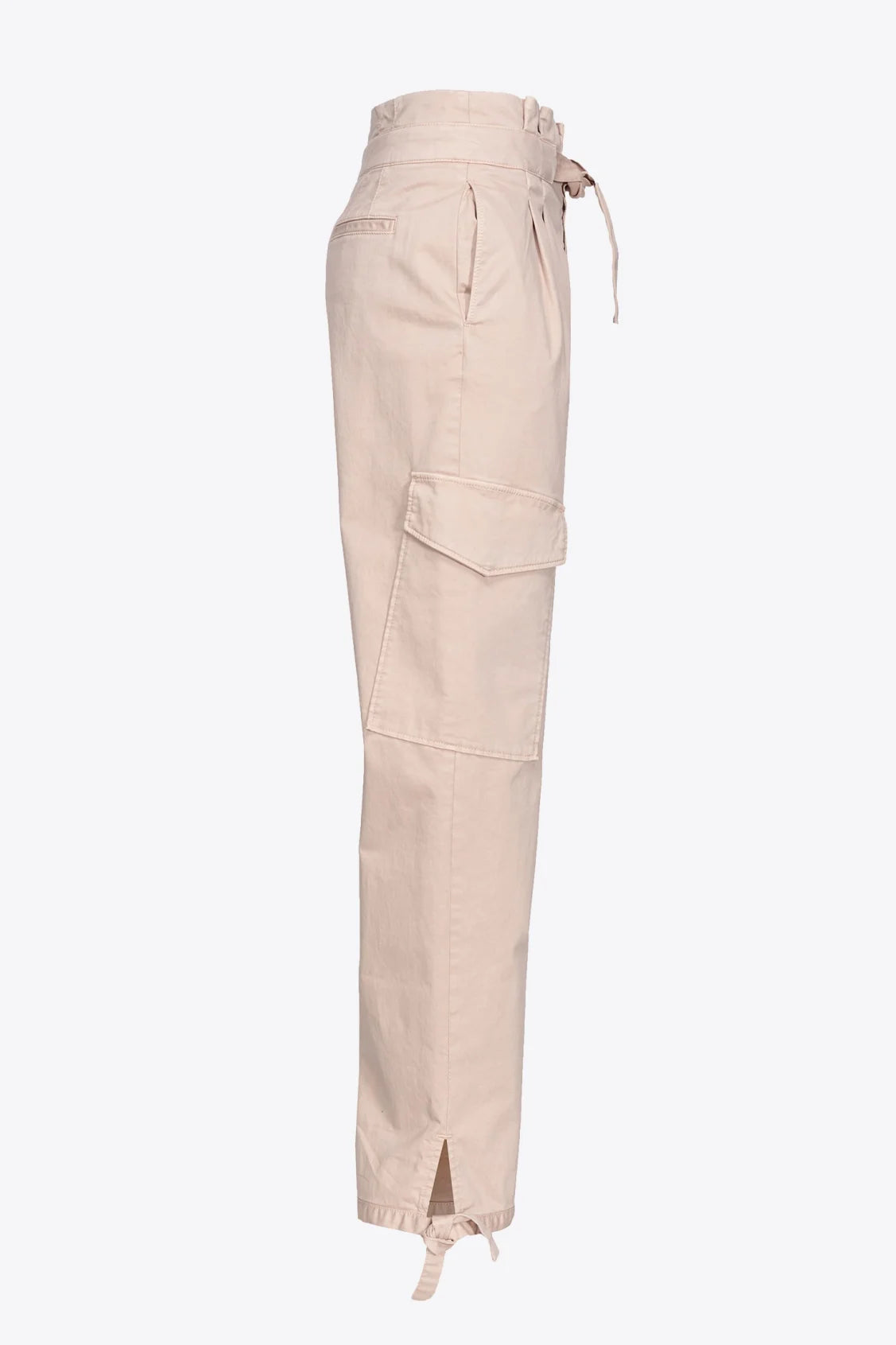 Pantalone Cargo in Raso Stretch / Rosa - Ideal Moda