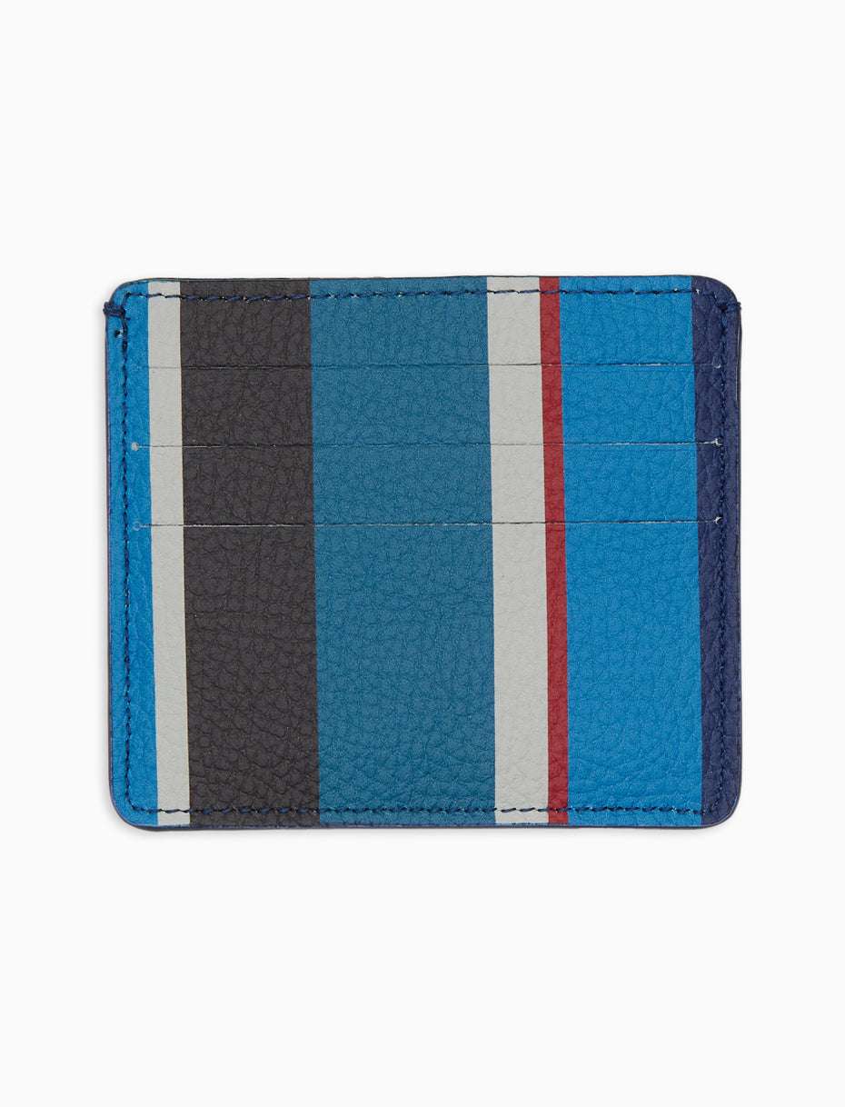 Porta Carte di Credito in Pelle / Bluette - Ideal Moda