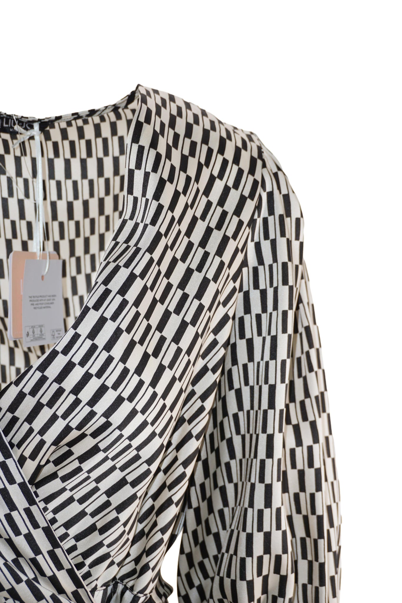 Blusa con Fantasia / Nero - Ideal Moda