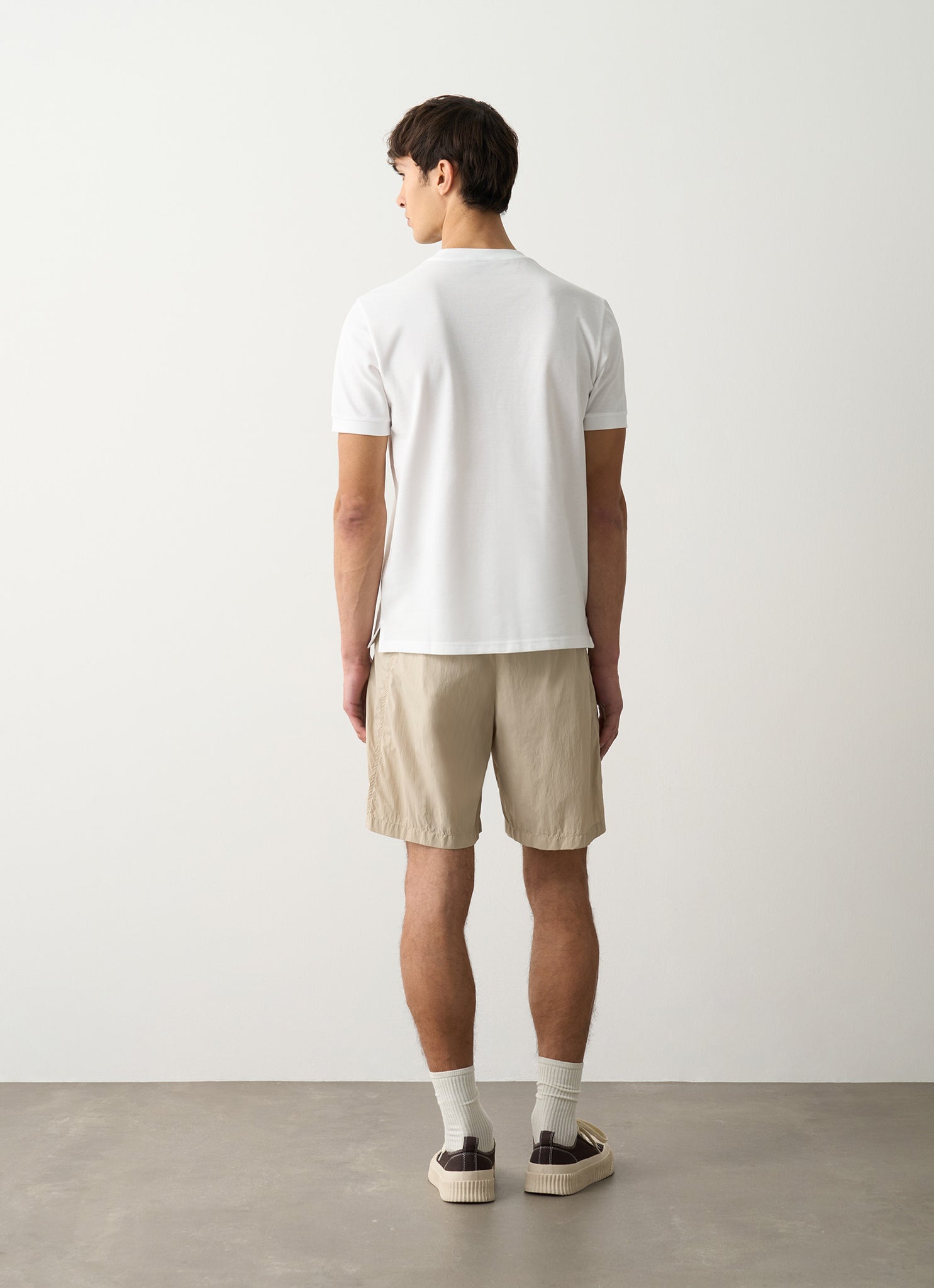 T-Shirt in Piquet di Cotone / Bianco - Ideal Moda