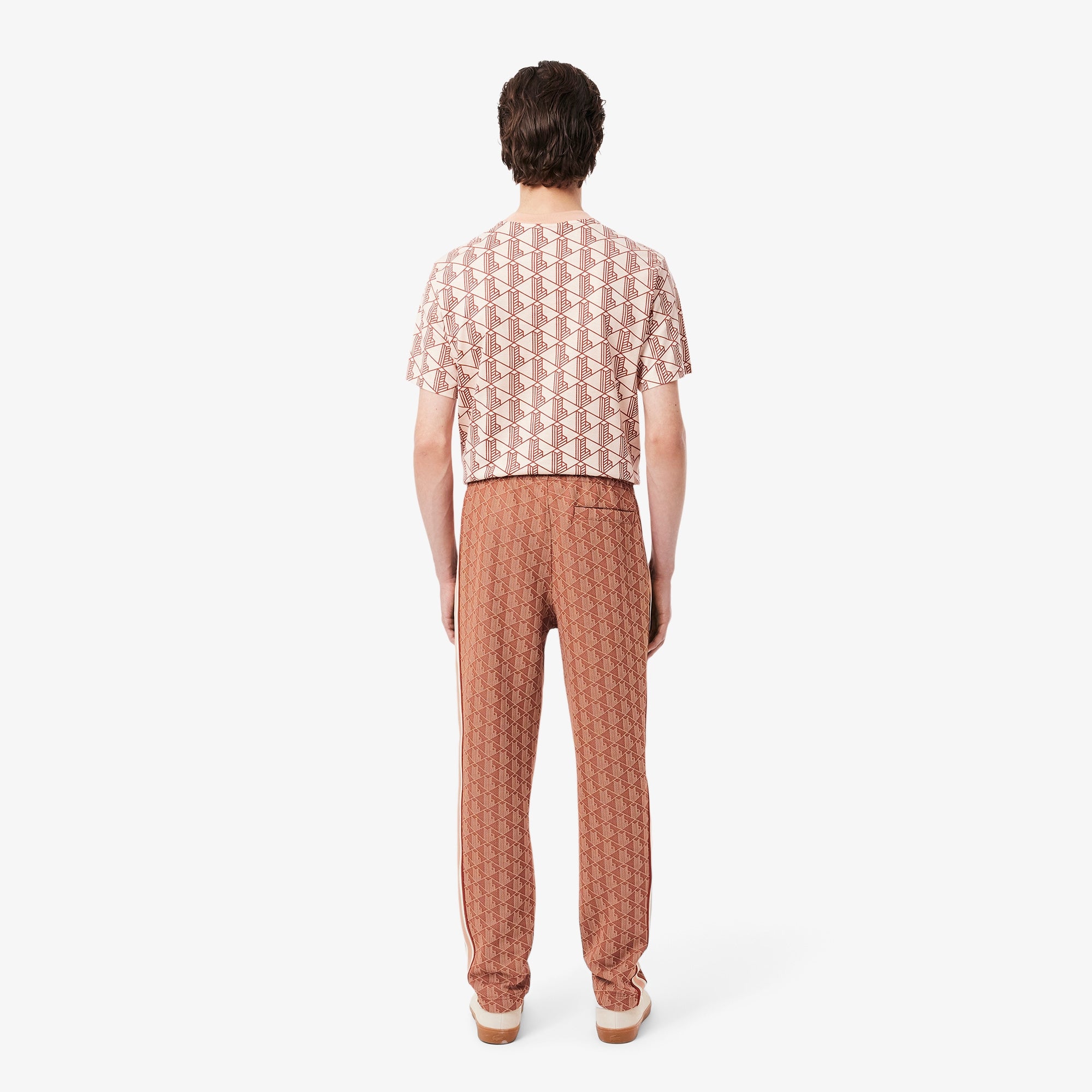 Pantalone in Tuta con Monogramma / Arancione - Ideal Moda