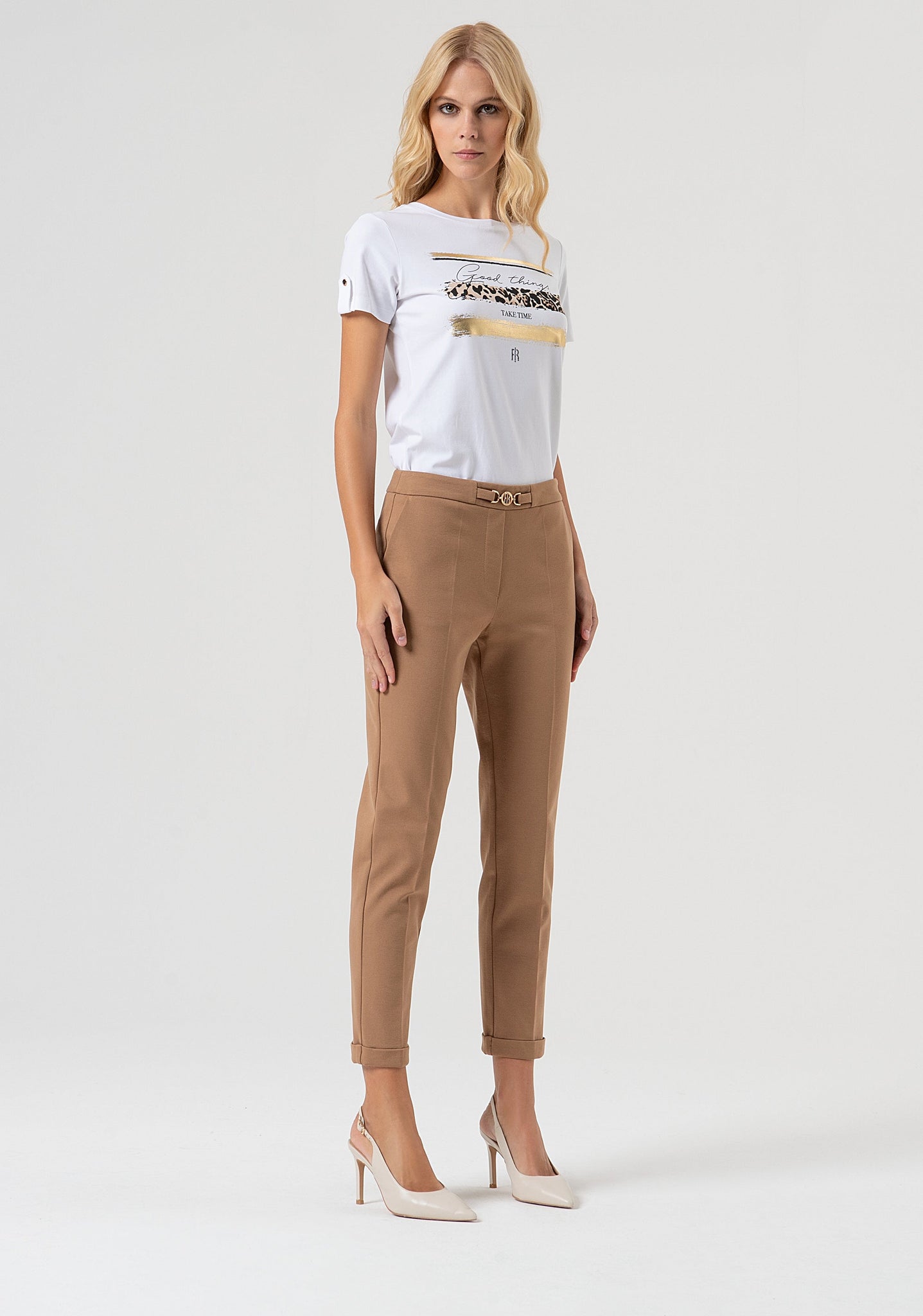 Pantalone Slim Chino / Beige